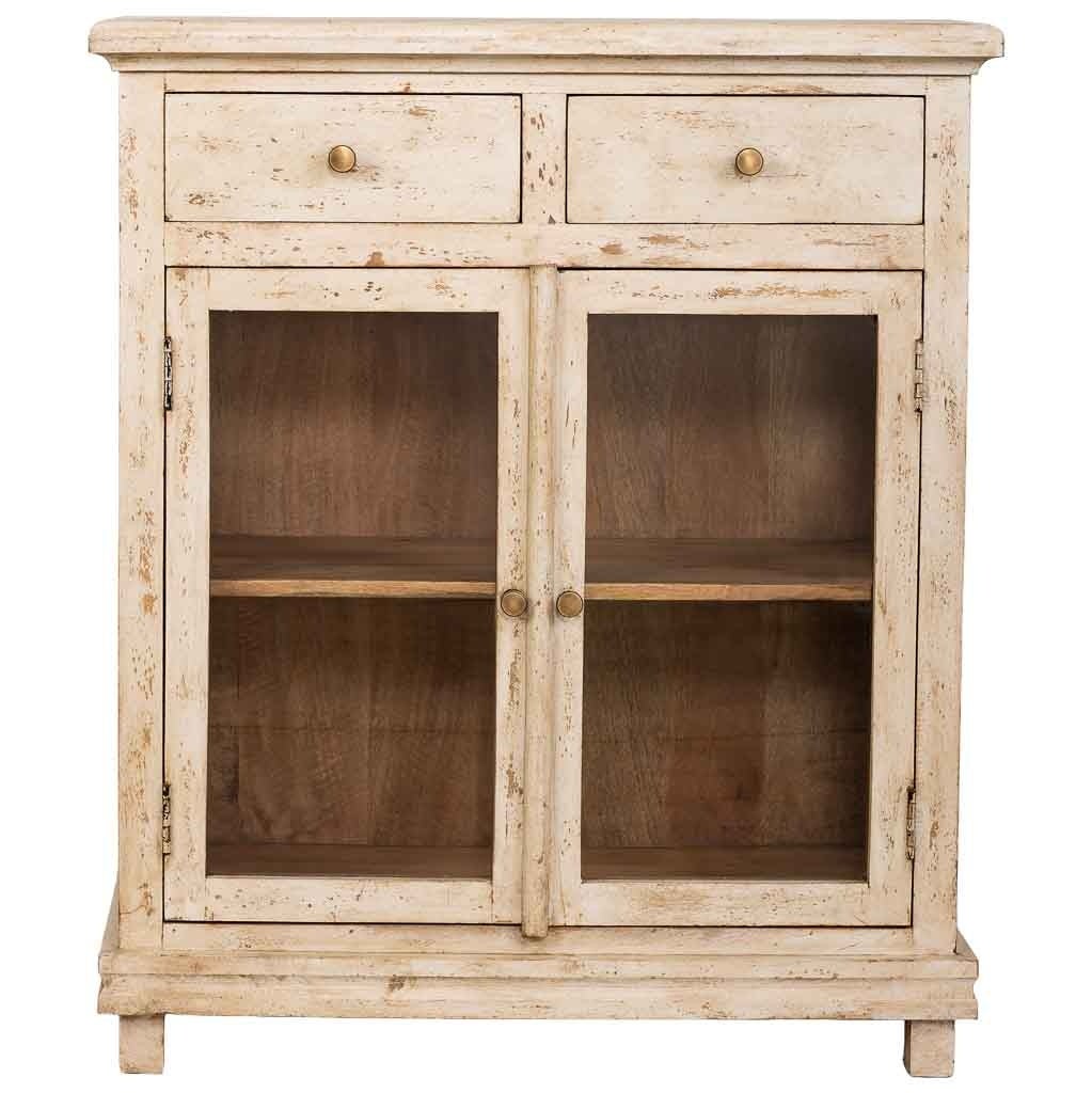 Credenza in legno beige fatta a mano 85x40x100h cm - 2