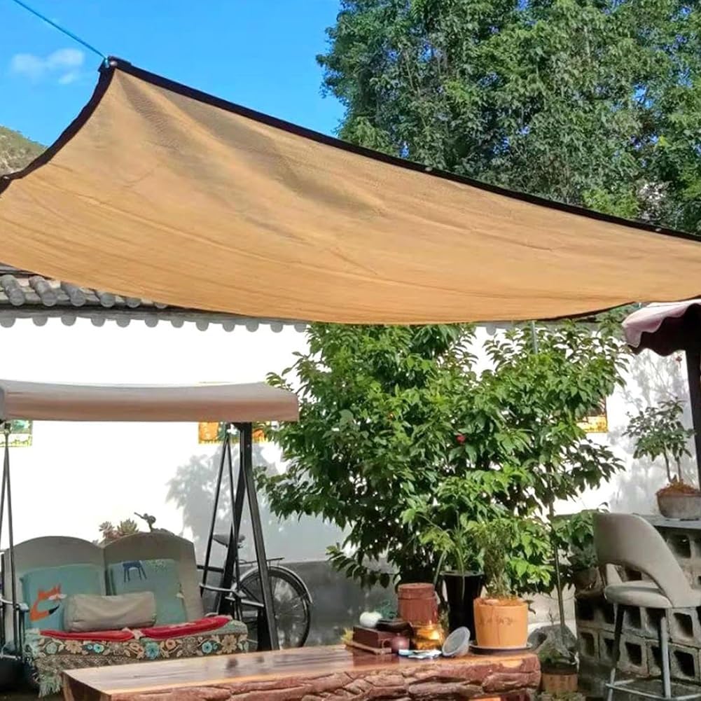 Voile d'ombrage 4 m x 5 m – Confortable pour les yeux et facile à installer – Résistante au vent et aux déchirures – - 6