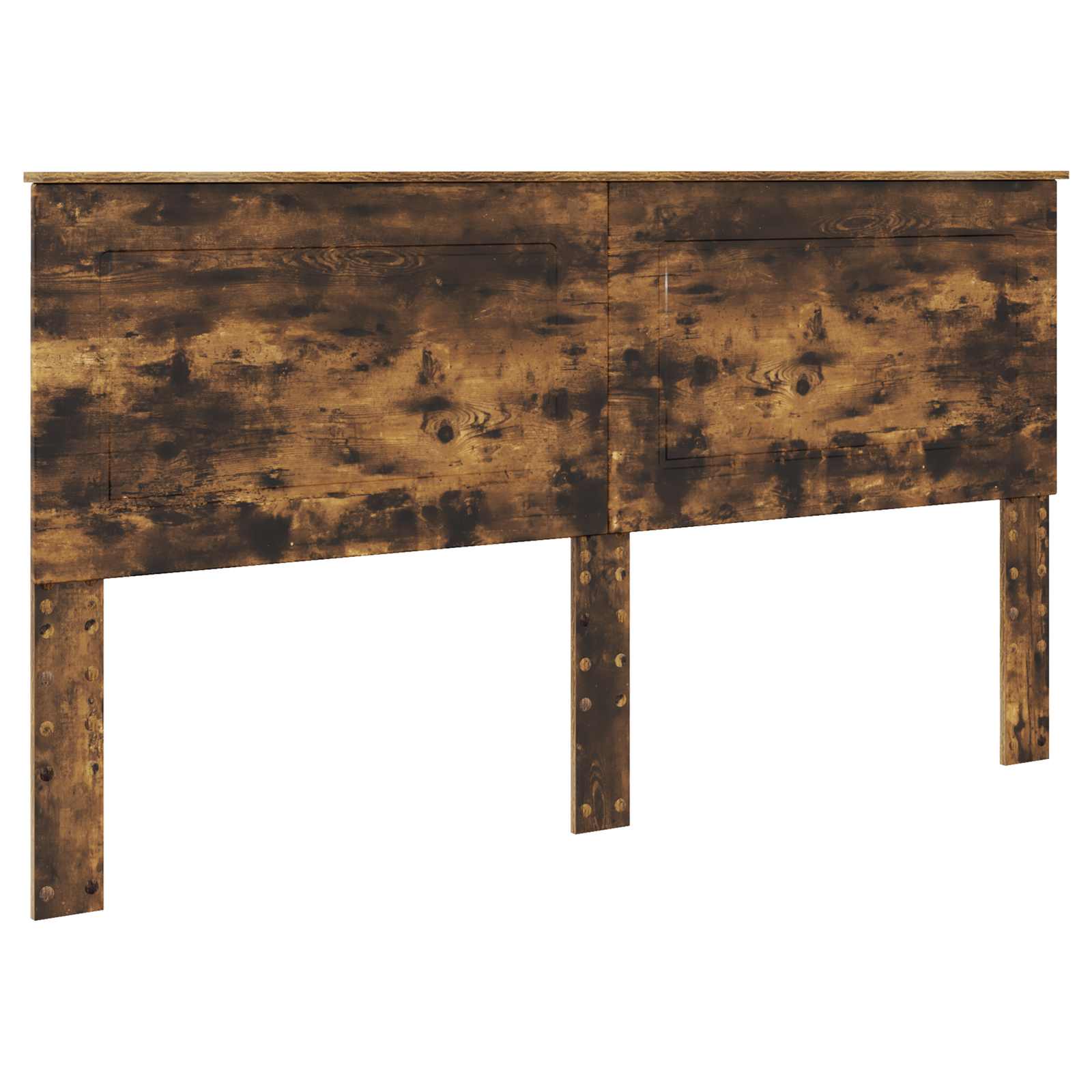 Cadre de lit chêne fumé 180 x 200 cm en bois de pin massif - 6