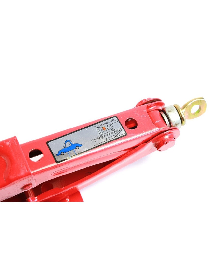Cric Sollevamento Gomme Cric A Pantografo 2 Tonnellate Per Fiat 500X - Con Base In Acciaio E Asta Girevole Accessorio Officina E Emergenza - 4