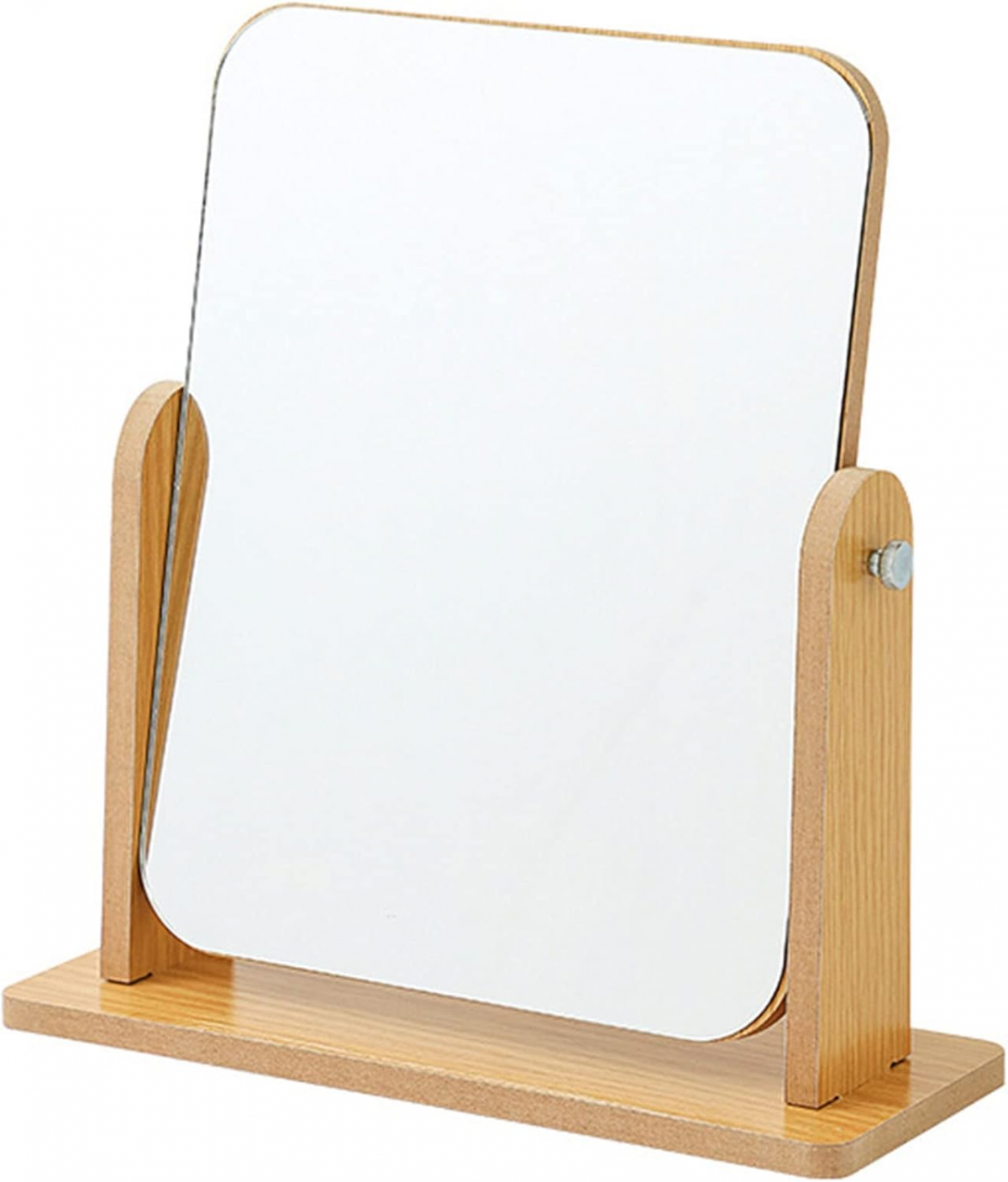 Espejo de baño portátil con rotación de 360°, espejo de maquillaje y afeitado con soporte, espejo rectangular alto transparente.