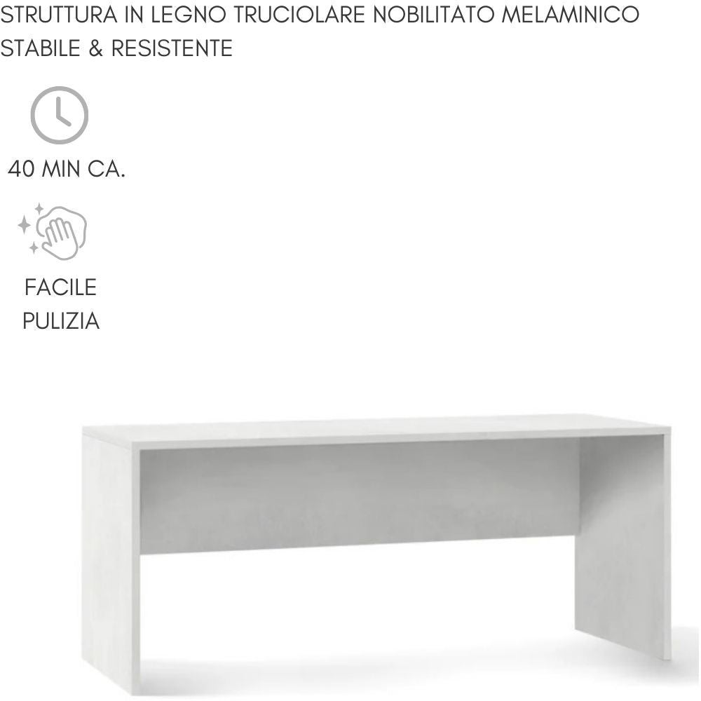 Bureau D'ordinateur Tomy Par Vicco - Blanc - 150 Cm - Neuf En Boîte