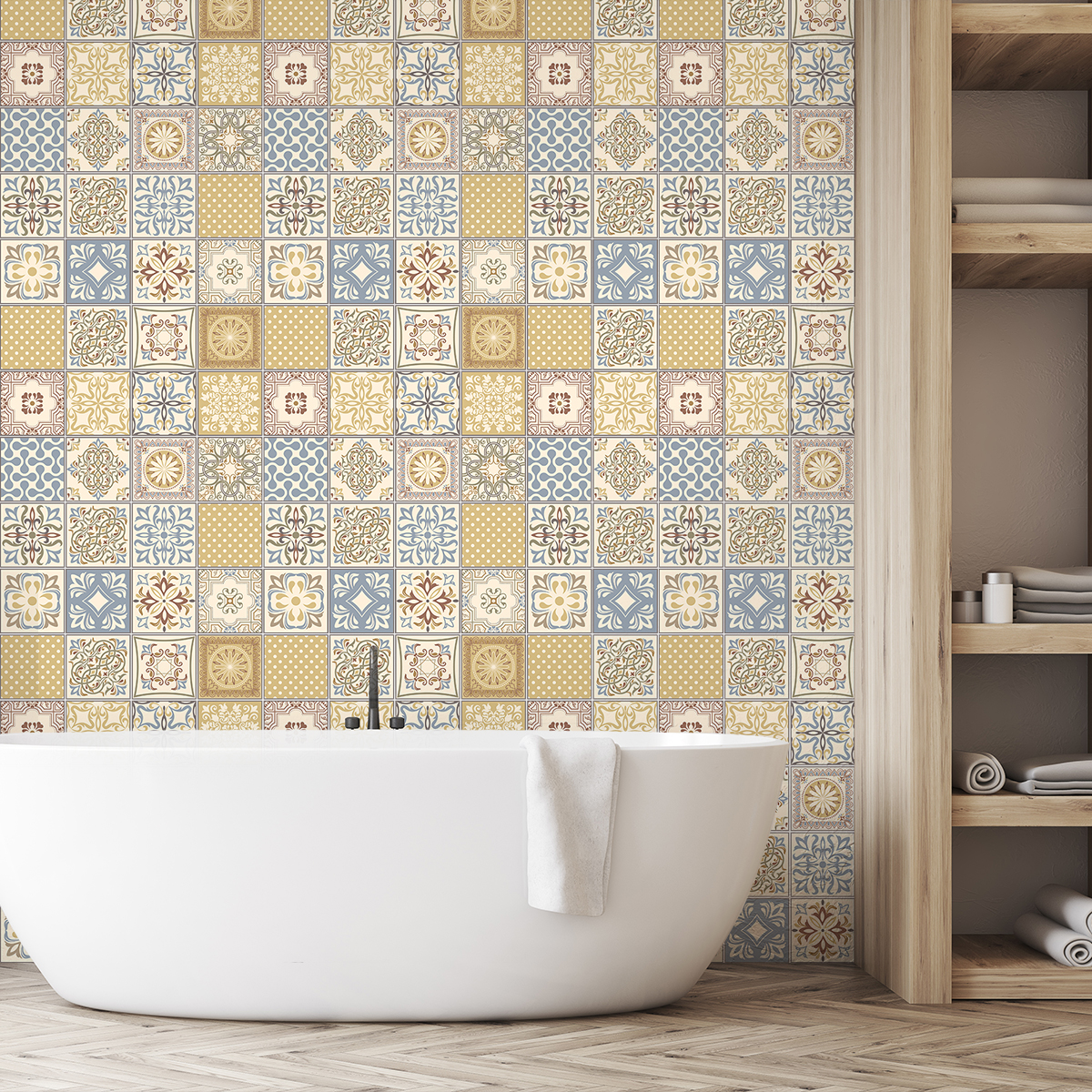 30 vinilo baldosas azulejos auriana - adhesivo de pared - revestimiento sticker mural decorativo - 30stickers10x10cm