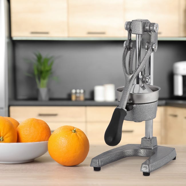 Spremiagrumi Manuale Relaxdays XL - Acciaio Inox, Per Arance E Agrumi, Con Leva, Peso 6,2kg, Argento - Foto 8