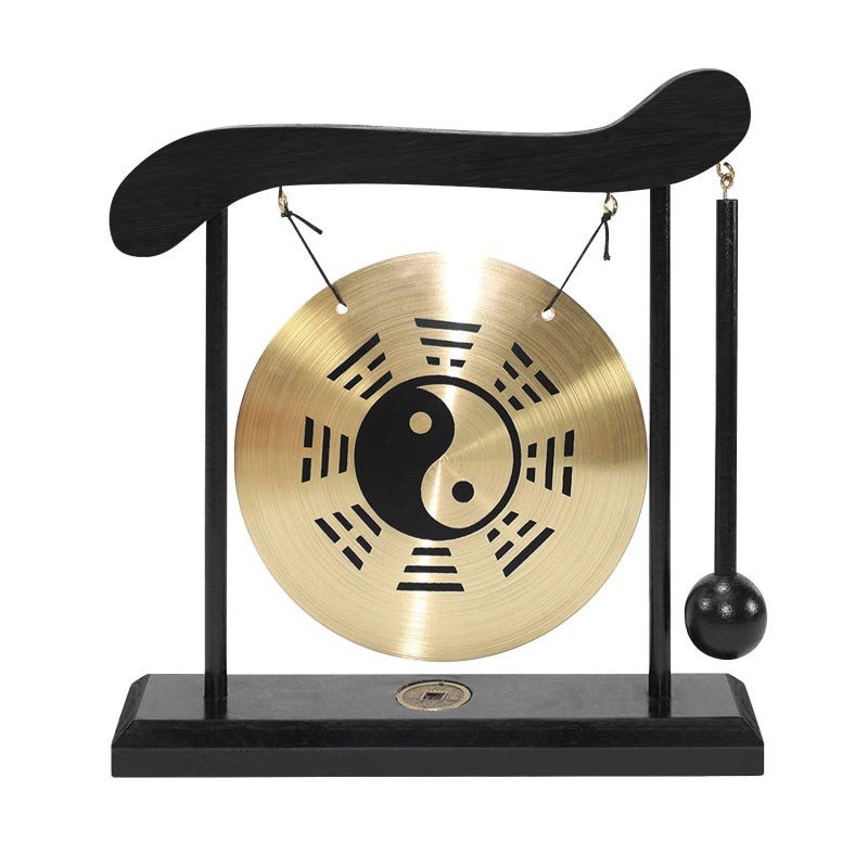 Mini Desktop Gong Table Wind Chime Percussion Instruments avec Mallet ...