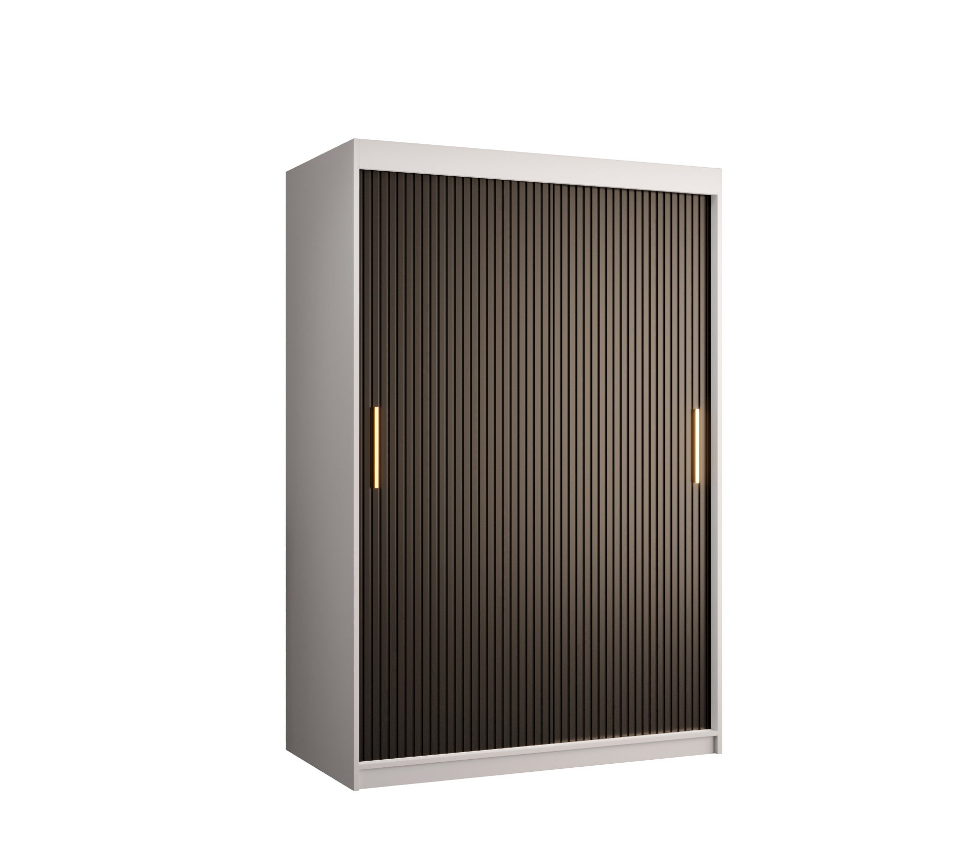 Szafa przesuwna garderoba RIFLO SLIM 1 120 x 62 x 200 cm Biały + Czarny - Abiks Meble
