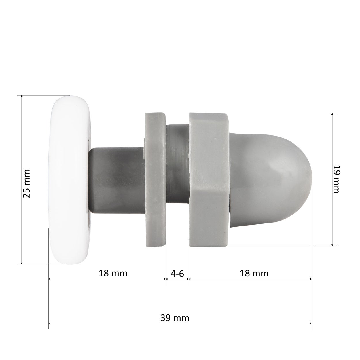 Komplet 8 rolek do kabiny prysznicowej MAXISPA KERRA kółka mimośrodowe 25mm - 7
