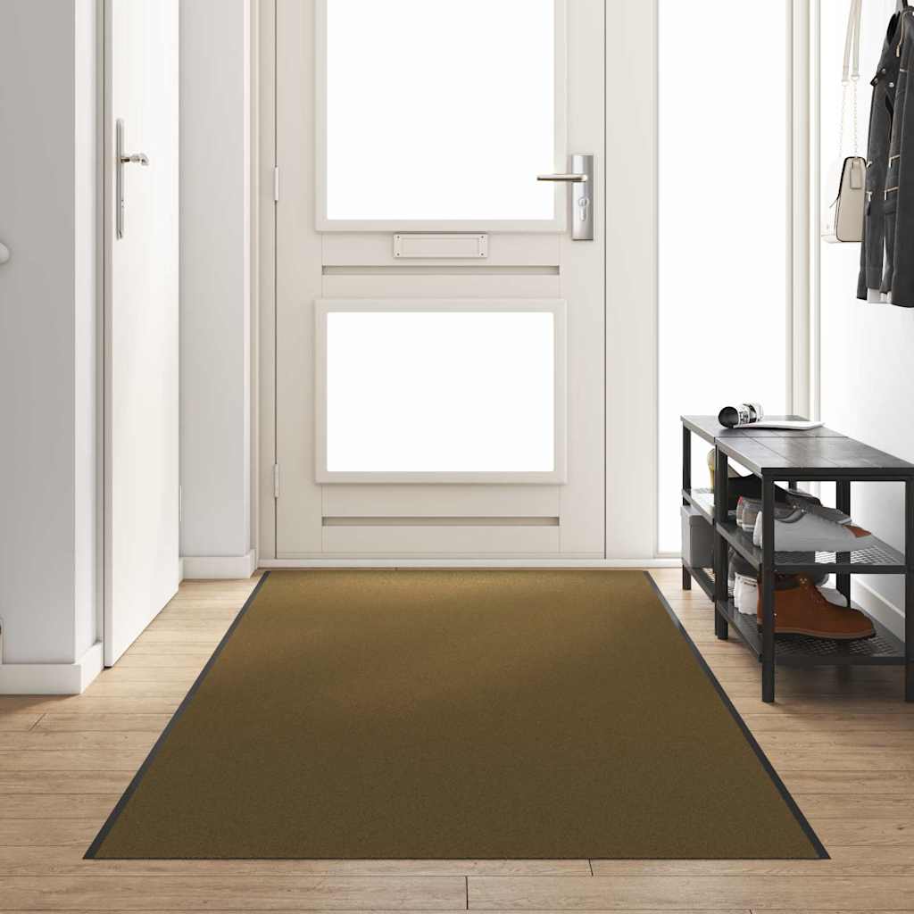 Dywanik wejściowy Brązowy i czarny 120 x 350 cm Poliamid i PVC vidaXL