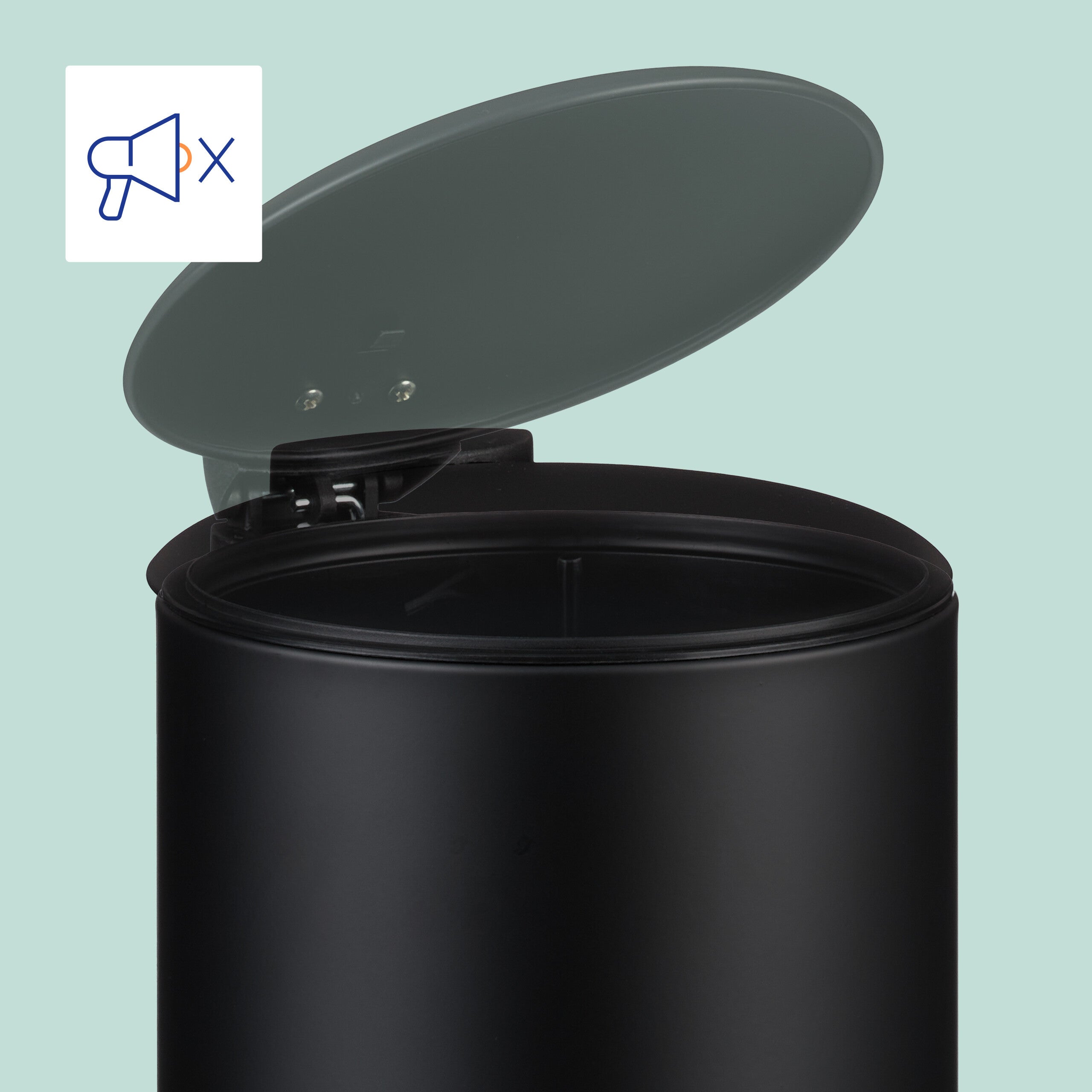 Cestino Bagno Cucina Piccolo TATAY Cestino Bagno Con Pedale Standard 3L Cestino Bagno Nero - 3