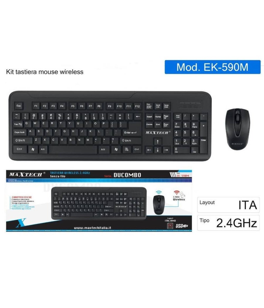 Set Tastiera E Mouse Wireless 2.4GHz + Bluetooth 5.0 – Ricaricabili, Silenziosi, Con Tastierino Numerico E Multidispositivo Per PC/Mac - 2