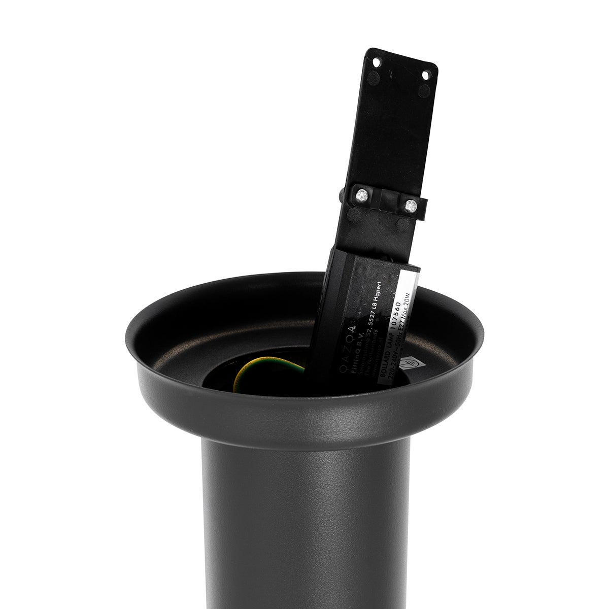 Qazqa moderno lampada bollard da esterno per giardino - Rox - grigio scuro, max. 20w, compatibile con lampadines LED, e27 - 8