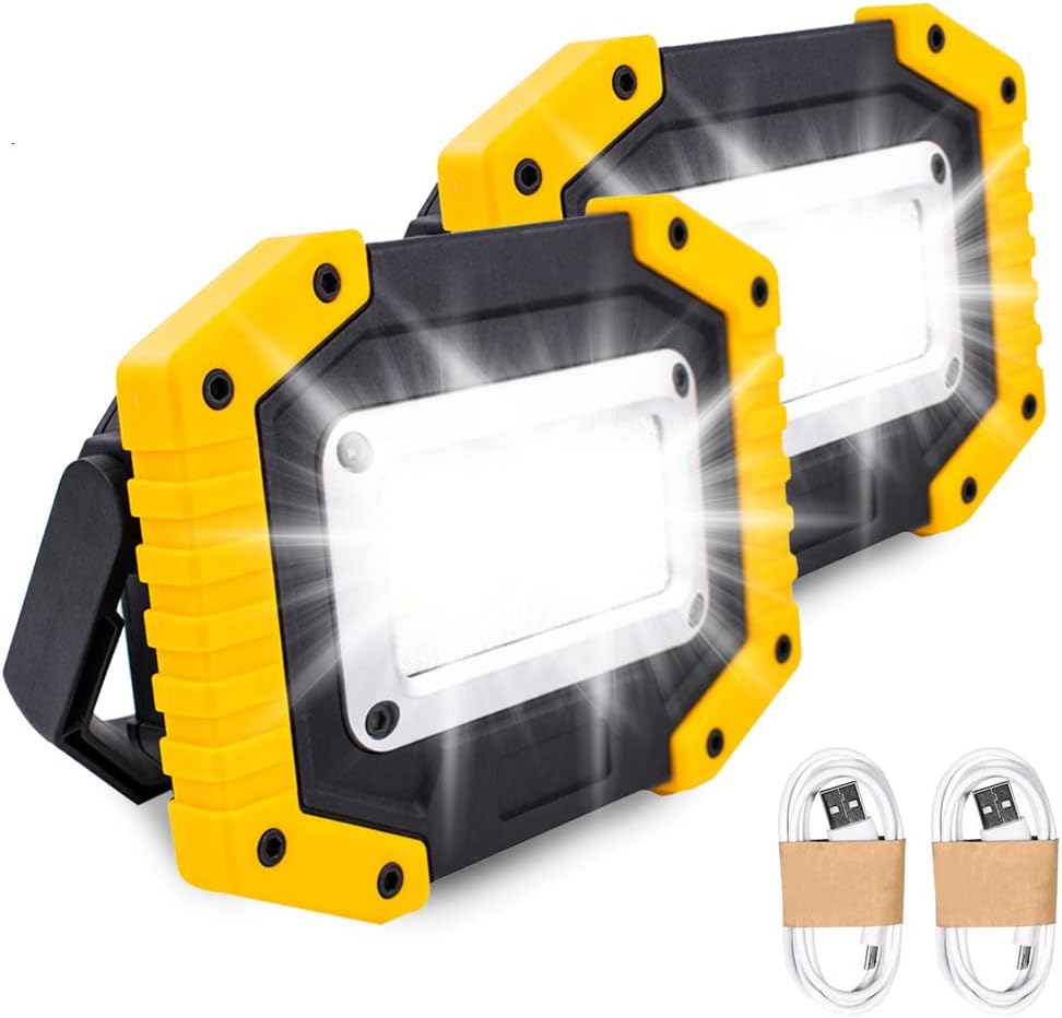 Torche De Travail à Led Portable Et Rechargeable, Lampe Magnétique Double Cob Led Rg809-2