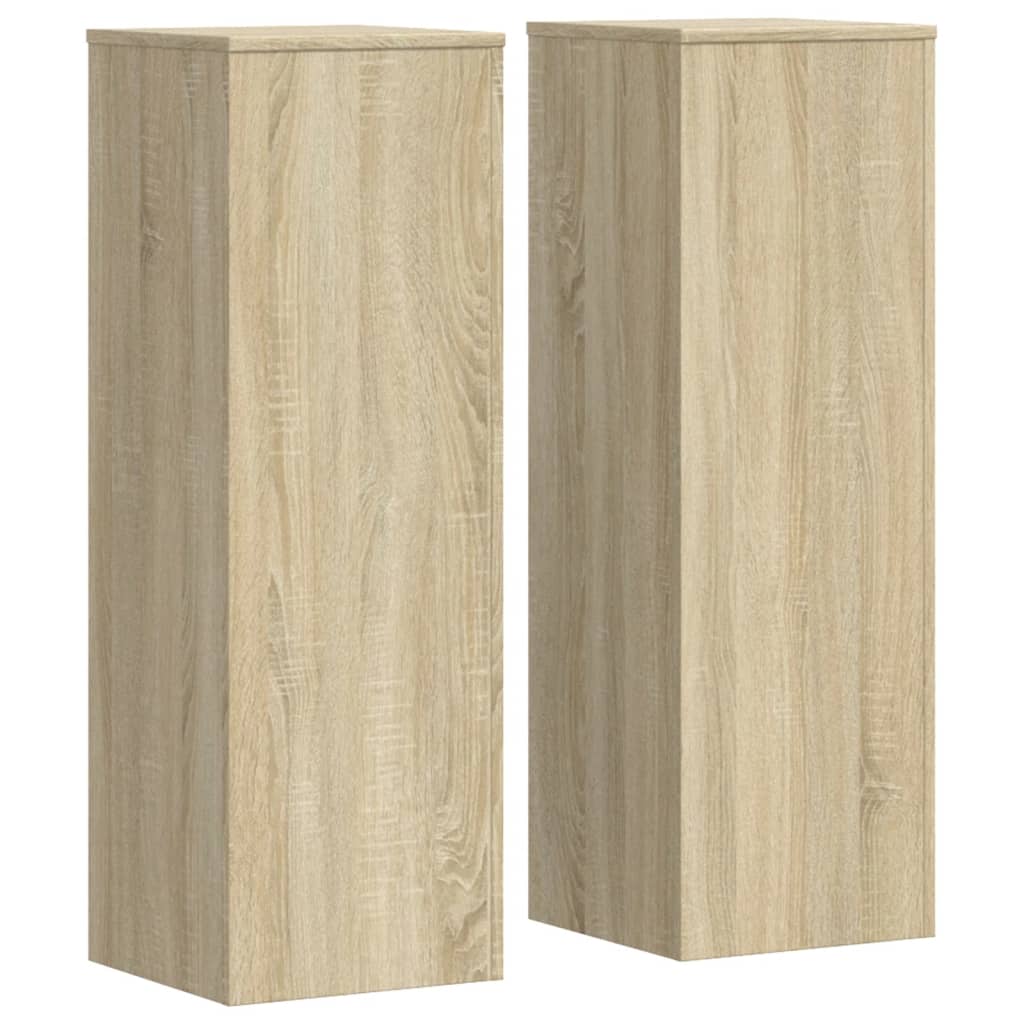 Supports pour plantes 2 pcs chêne sonoma bois d'ingénierie - 2