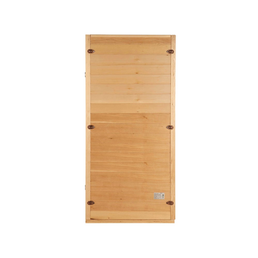 HOME DELUXE – Cabine infrarouge REDSUN S - 90 x 90 x 190 cm - pour 1 personne, 4 émetteurs infrarouges, bois : pruche I Sauna infrarouge, sauna, - 3