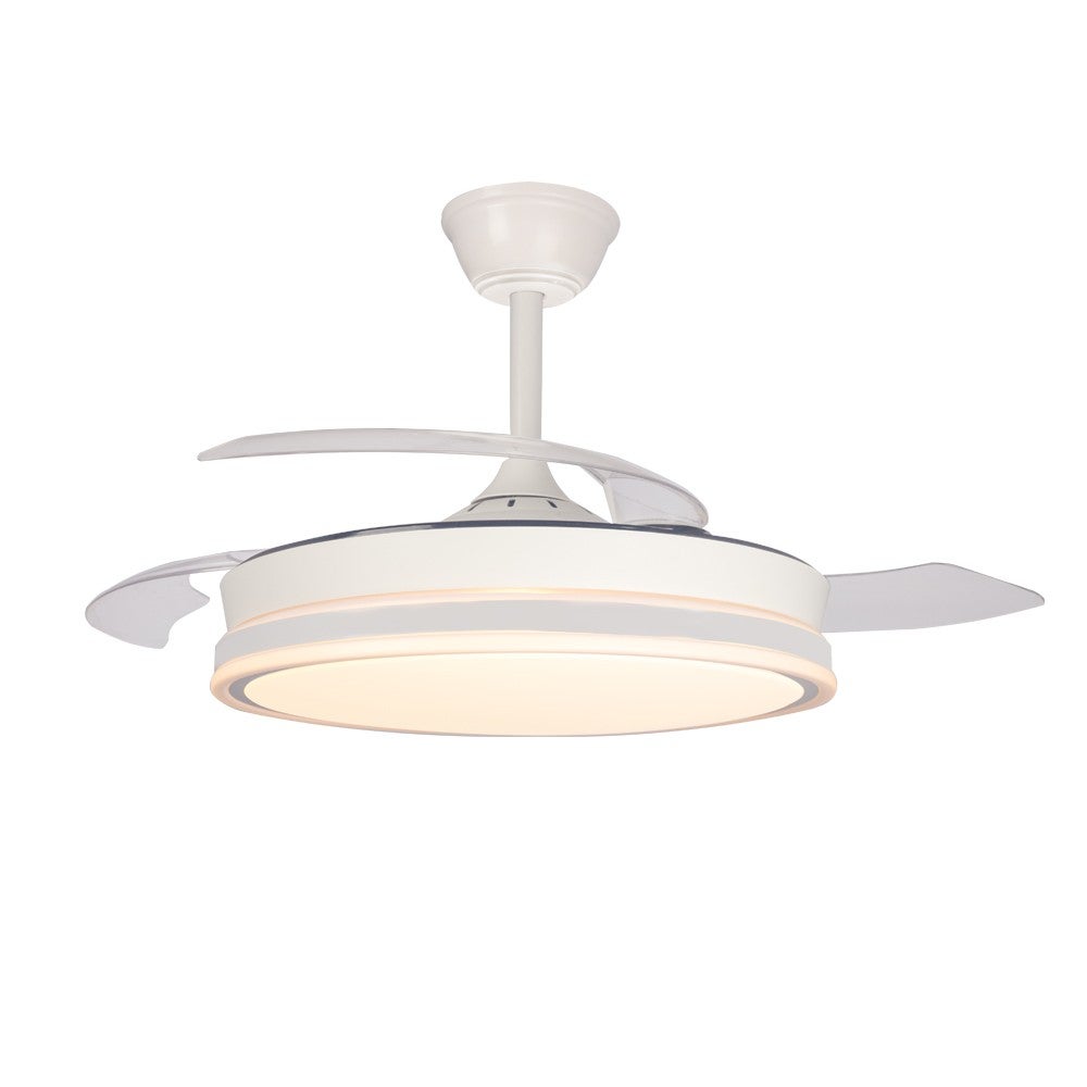 Ventilador de teto LED com lâminas retráteis Supereco Branco 45W 4400lm CCT com controle remoto - 5