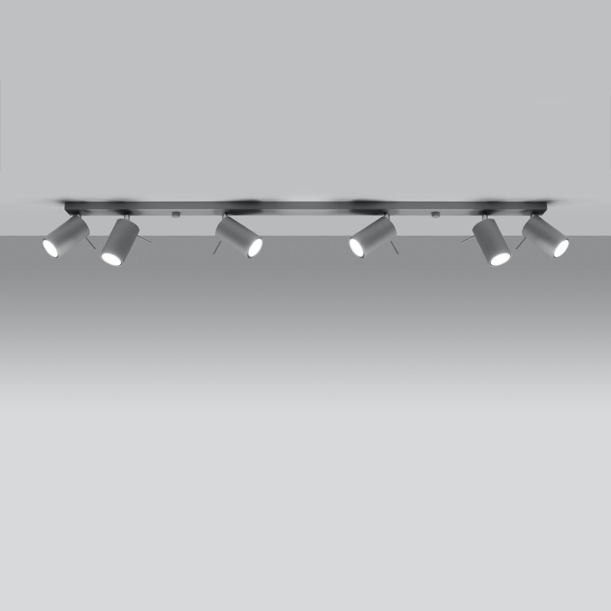 Plafon BRIIX 6L szary LED 3000K - 118x6x16cm Sollux