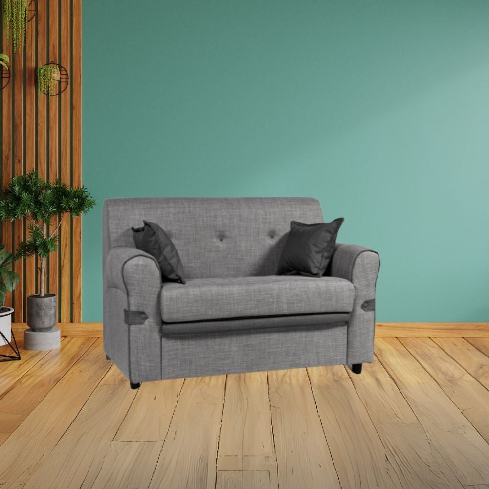 Divano posti rivestito in tessuto colore grigio Tokyo Leroy