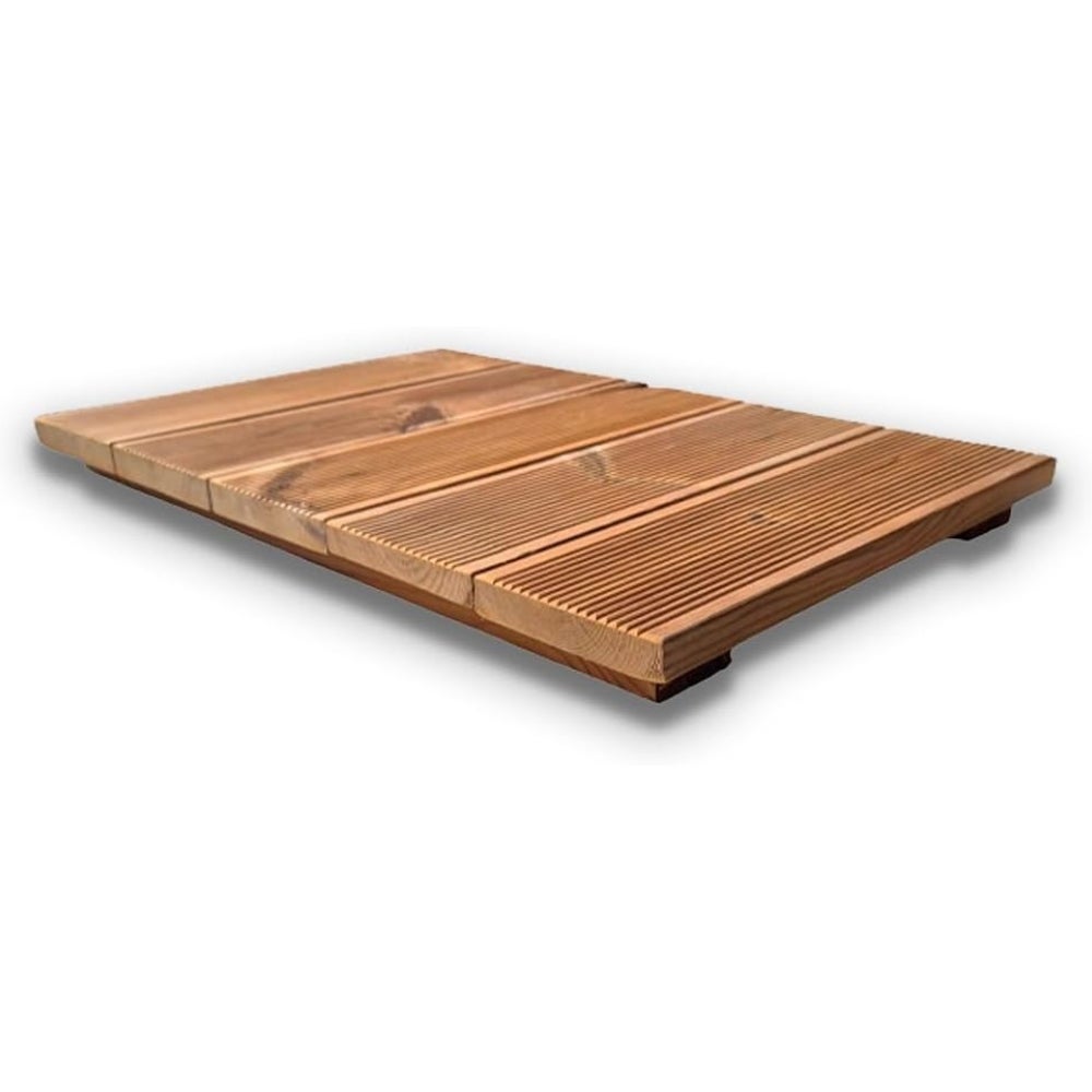 Pedana Doccia New Legno - Holz-Duschplateau 60x60 Cm, Mit Rutschfesten Füßen
