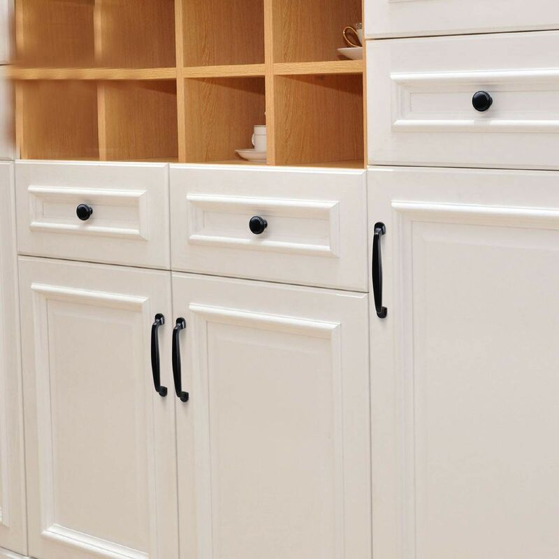 Tirador De Gabinete De Cerámica, Color Blanco Plateado, Manijas De Puerta De Cocina (L:6 Pulgadas)/C-C:5 Pulgadas (5.039 In