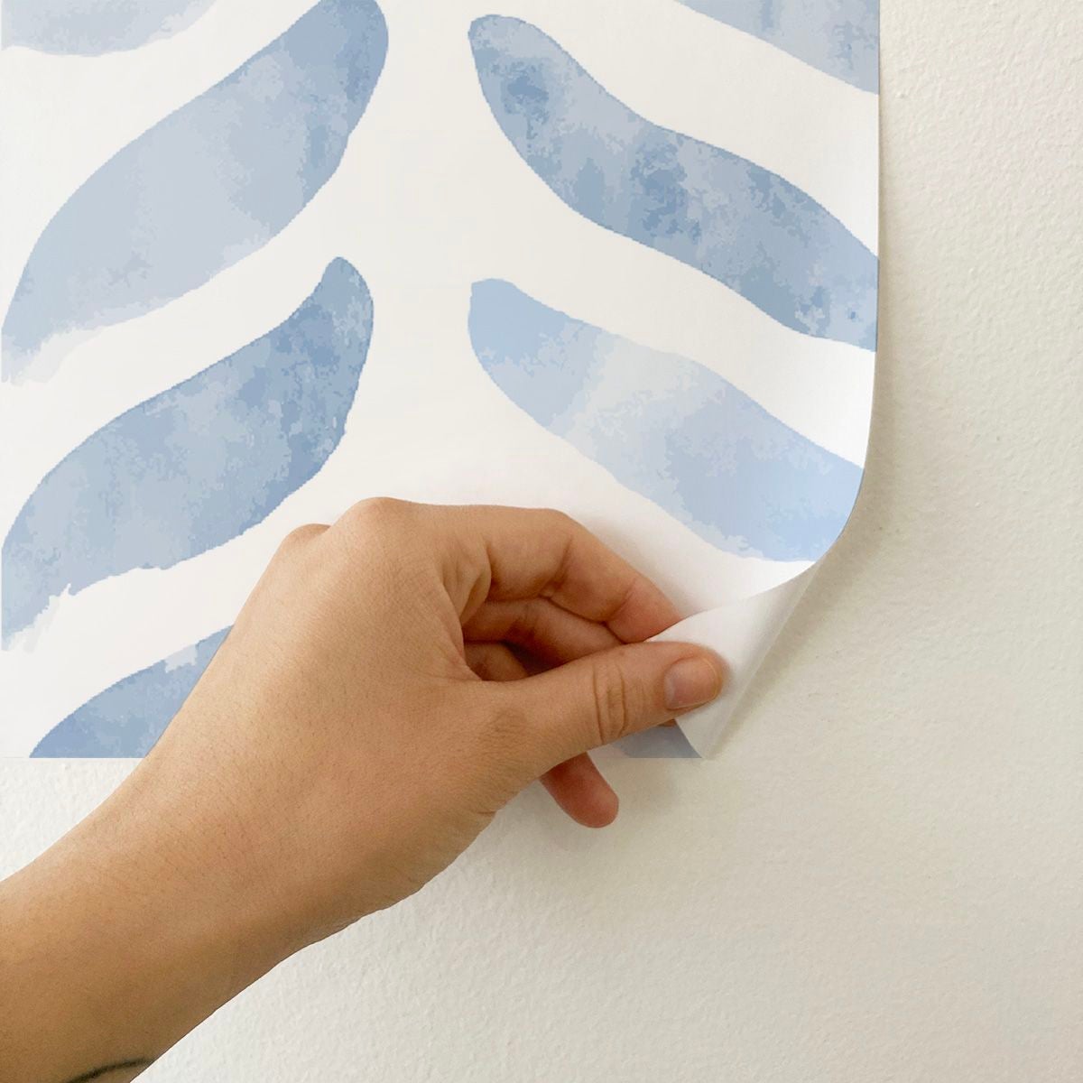 Papel vinilico banos espina de pascado azul lavable y removible - 1 rollo 50x300 cm - Decochic - 4