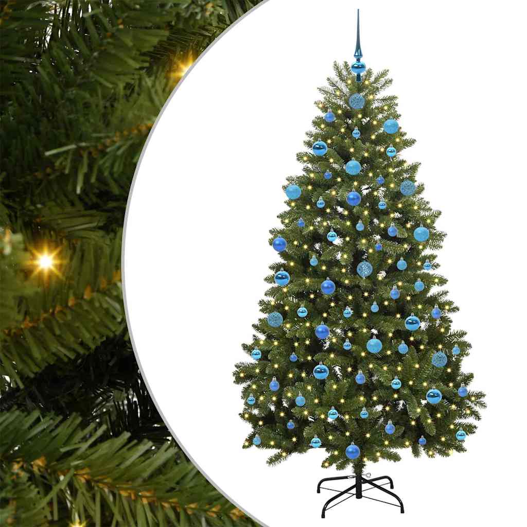 Sztuczna choinka Ze LED Lights Zielony 180 cm PVC i Metal