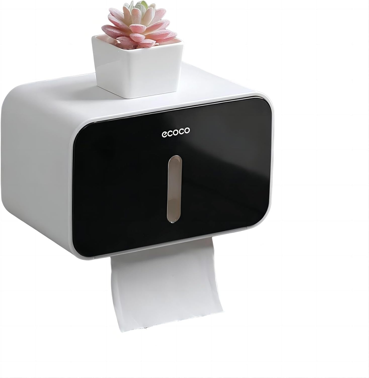 Wodoodporny uchwyt na papier toaletowy do łazienki - Samoprzylepne pudełko na chusteczki, półka do przechowywania papieru toaletowego pod prysznicem