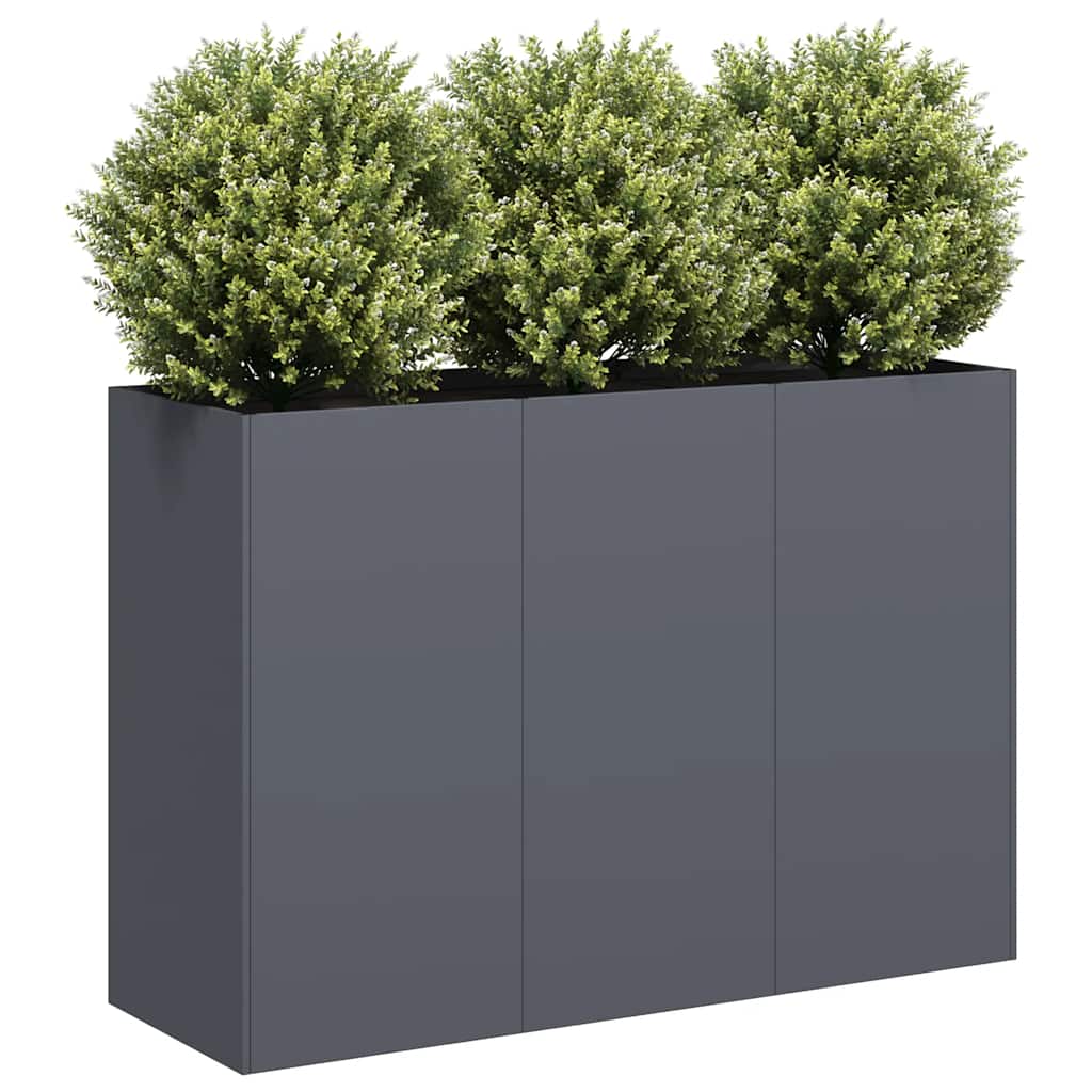 Doniczka Antracyt 120x40x80 cm Stal walcowana na zimno vidaXL
