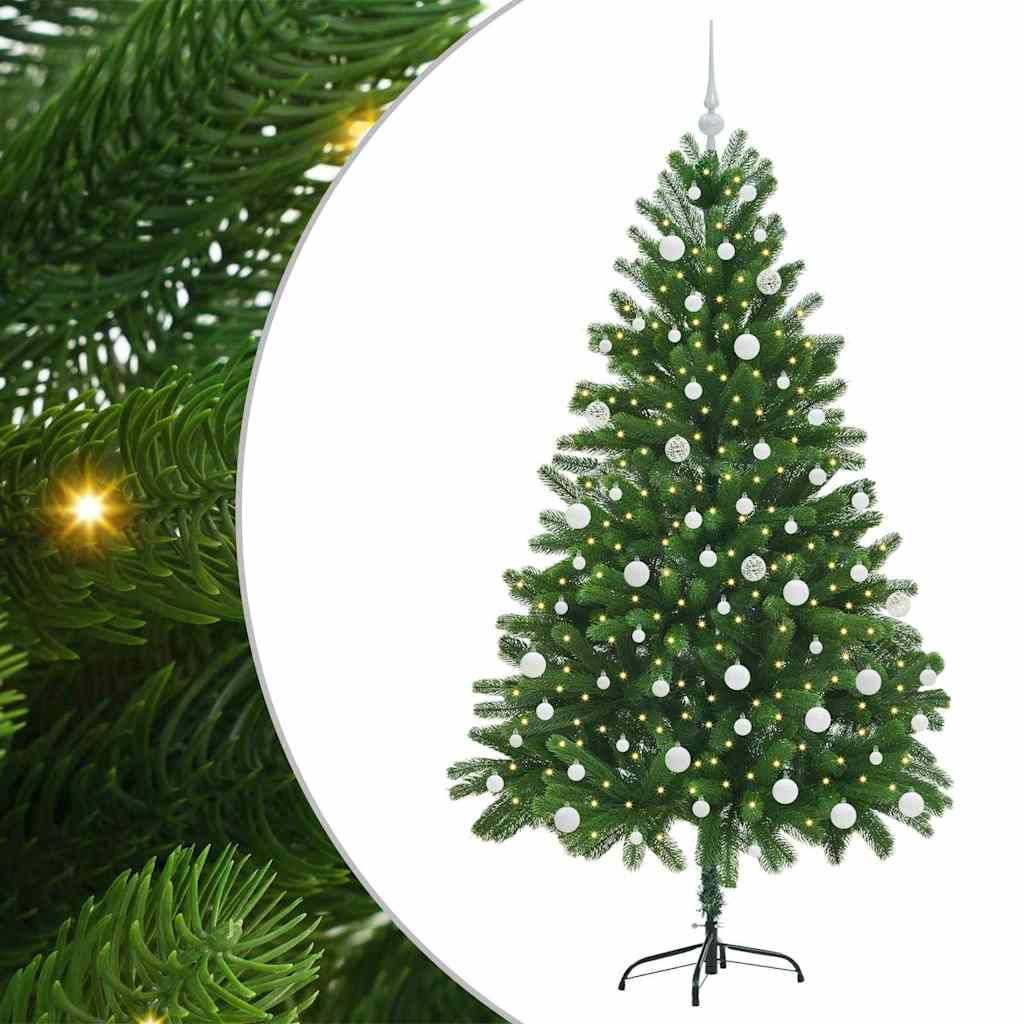 Choinka z 300 diodami LED z podstawą Zielony 180 cm PE