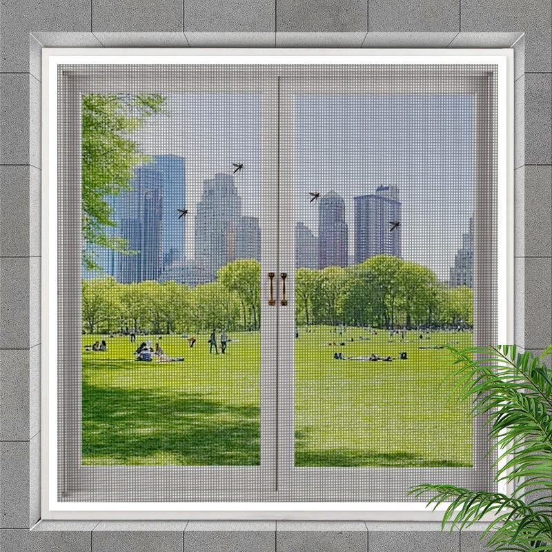 Zanzariera Per Finestra 70x140cm - Con Nastro Magico, Protezione Zanzare Grigia - Foto 13