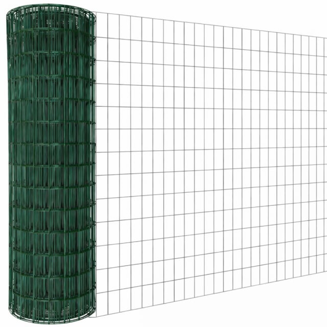Grillage soudé plastifié pour clôture de jardin - 20 m x 1.8 m - Maille 5 x 10 cm - Diam 2.1 mm - Vert - Linxor