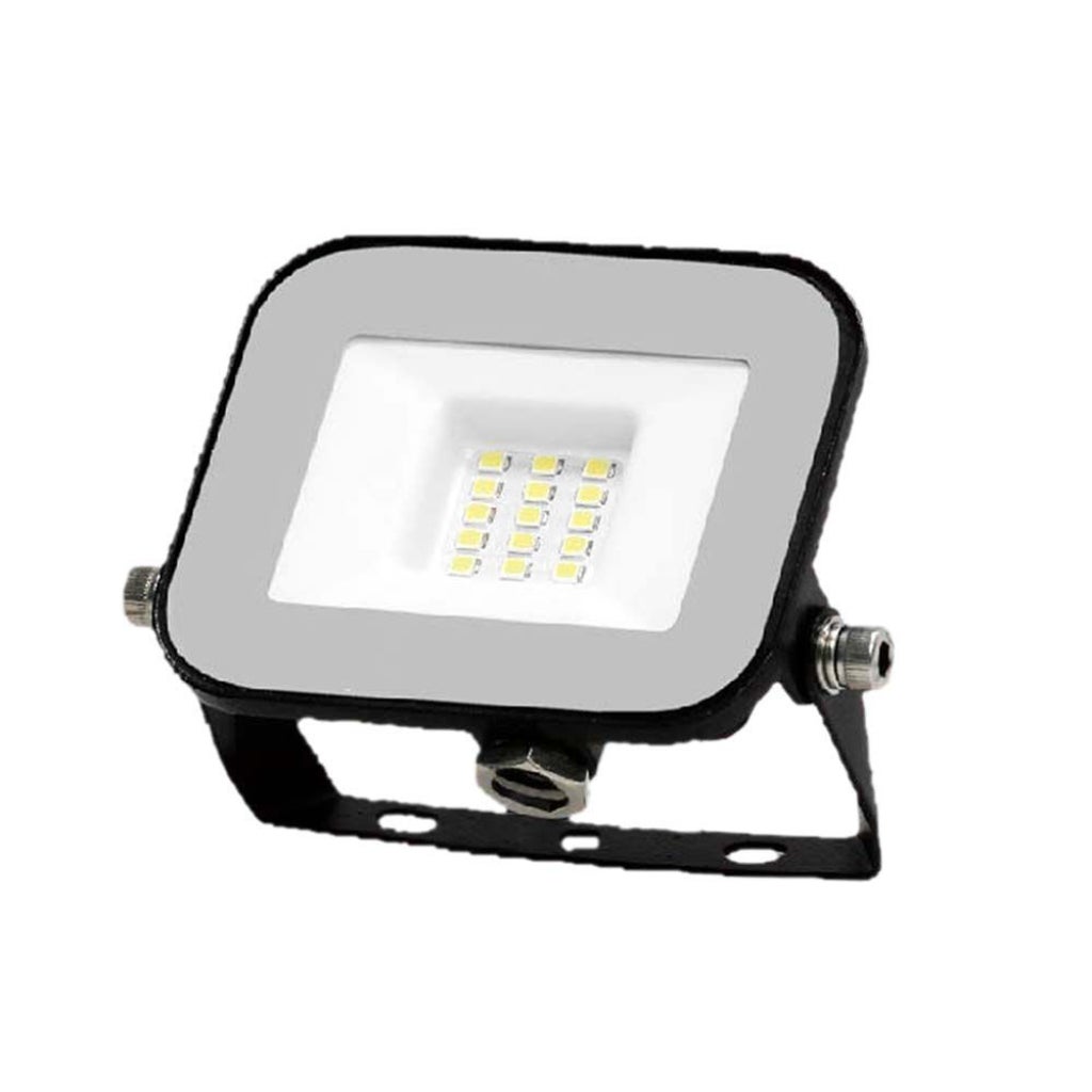 Naświetlacz LED czarno-biały LED 10W 6500K 735lm IP65 wym: 9,2 x 10,4 x 2,1 cm aluminium V-TAC