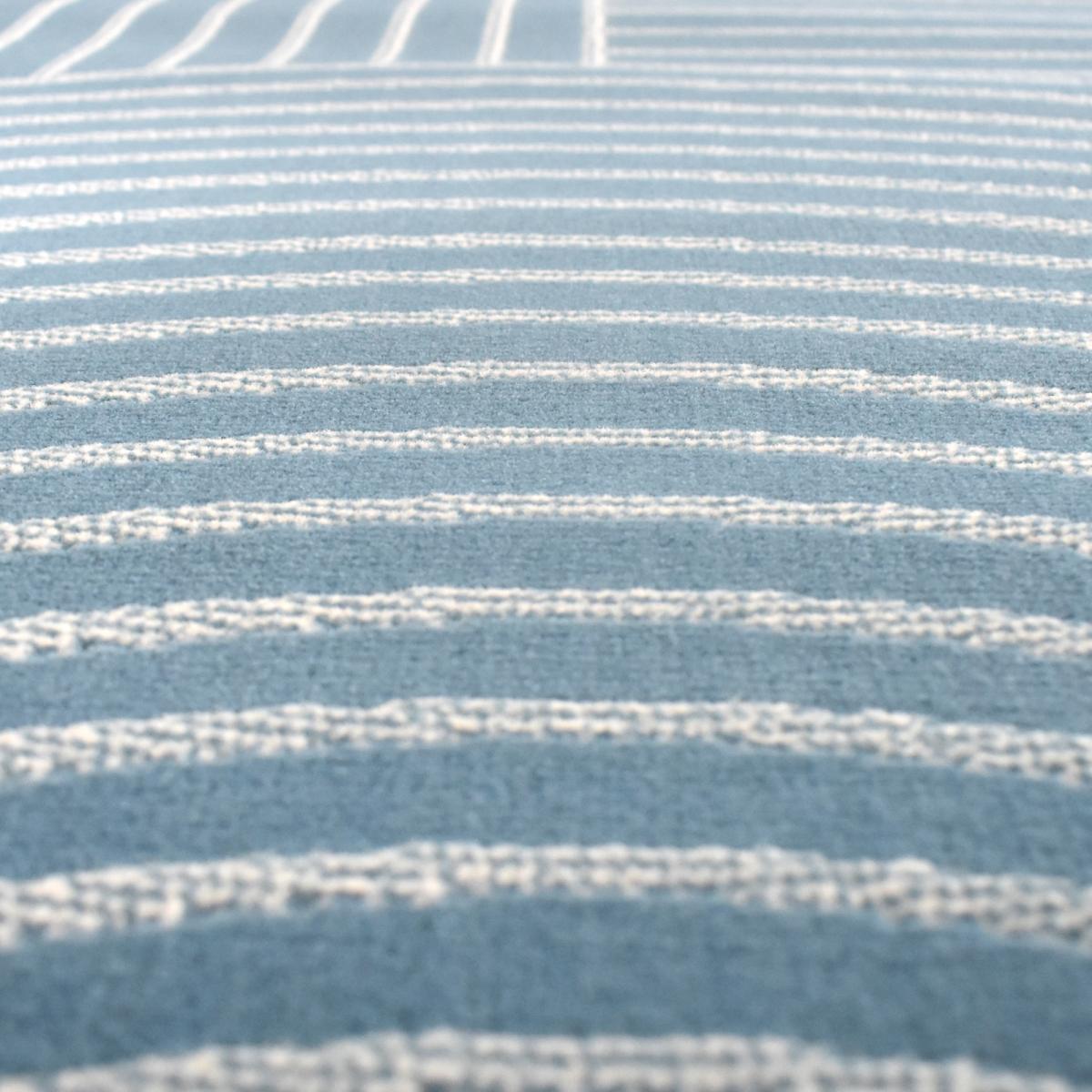 tapis salon 160x225 tissé bleu rectangle motif géométrique LYN49 ARCROL - 3