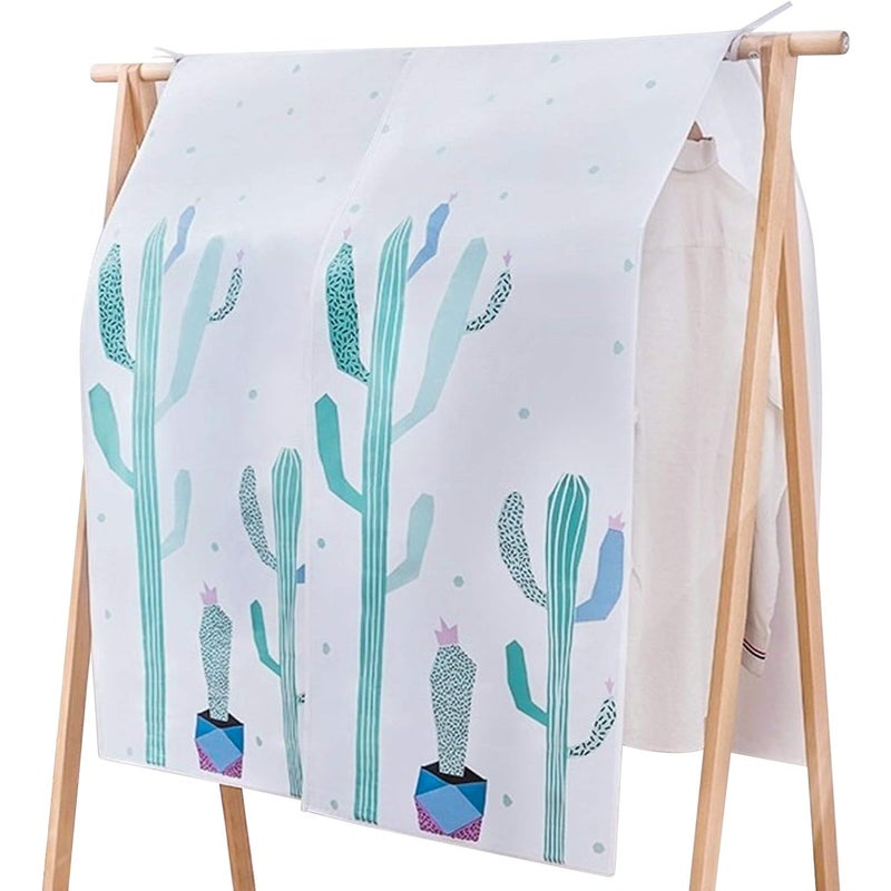 Wodoodporny i pyłoszczelny pokrowiec na wieszak, wykonany z półprzezroczystego tworzywa EVA, odporny na wilgoć i kurz, idealny do szaf i garderobów