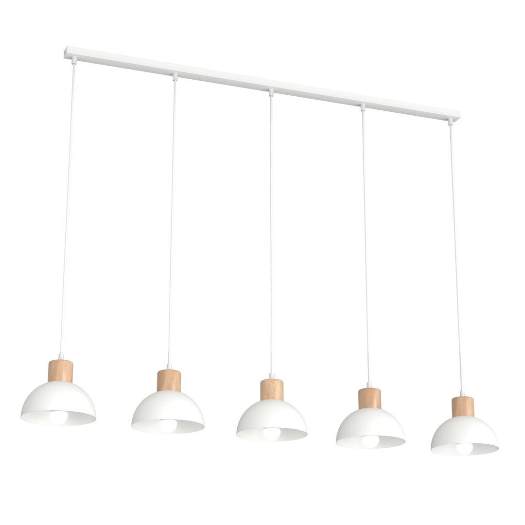 Lampa wisząca SECO biała 5xE27x20W metal wym:140x116x18cm IP20 Emibig
