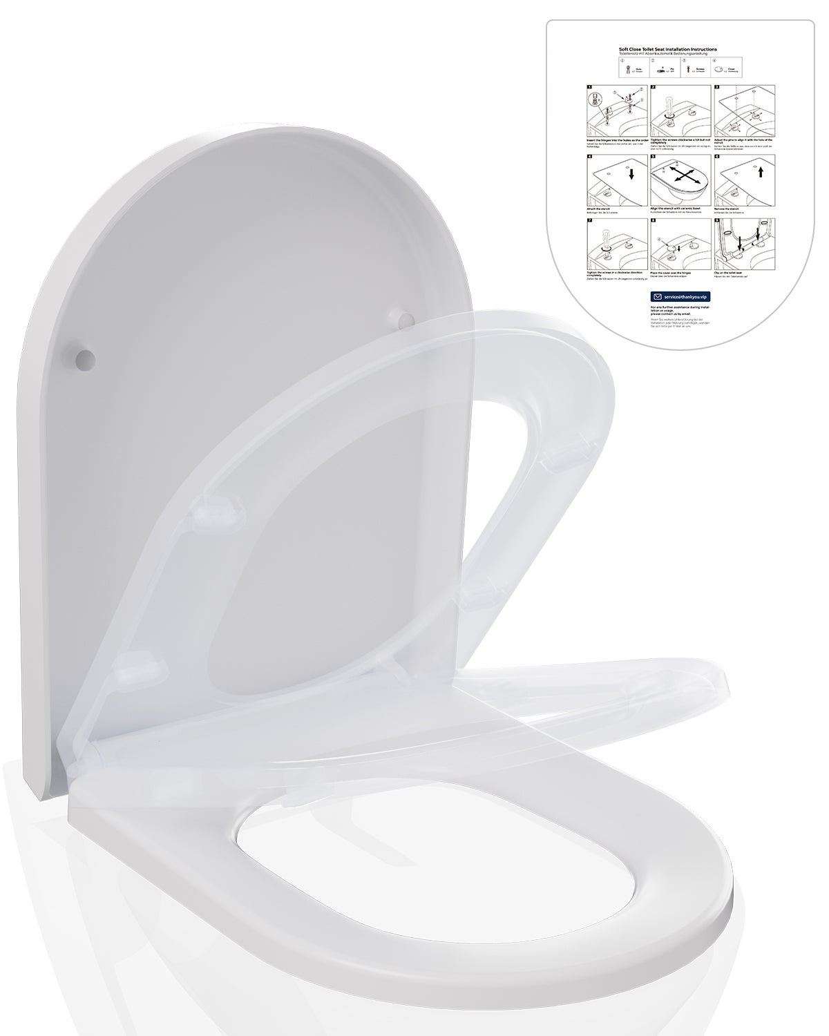 Abattant Wc Forme D, Abattant Wc Avec Frein De Chute, Charnière Acier