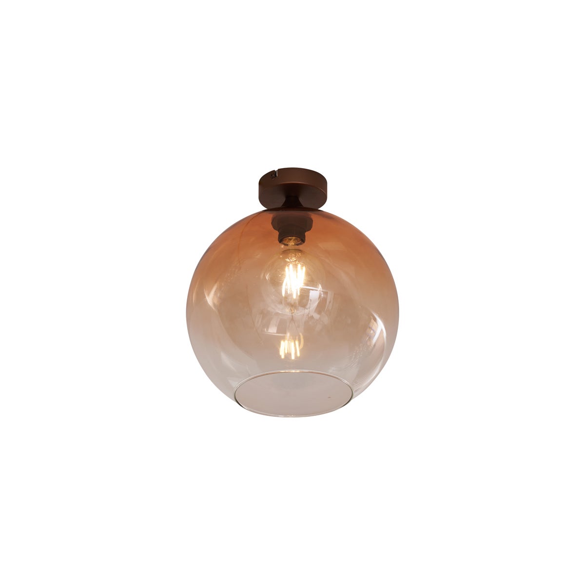 Qazqa artdeco plafon - Sandra - ciemny brąz, max. 15w, kompatybilny z żarówką LED, e27, 30cm oświetlenie wewnętrzne