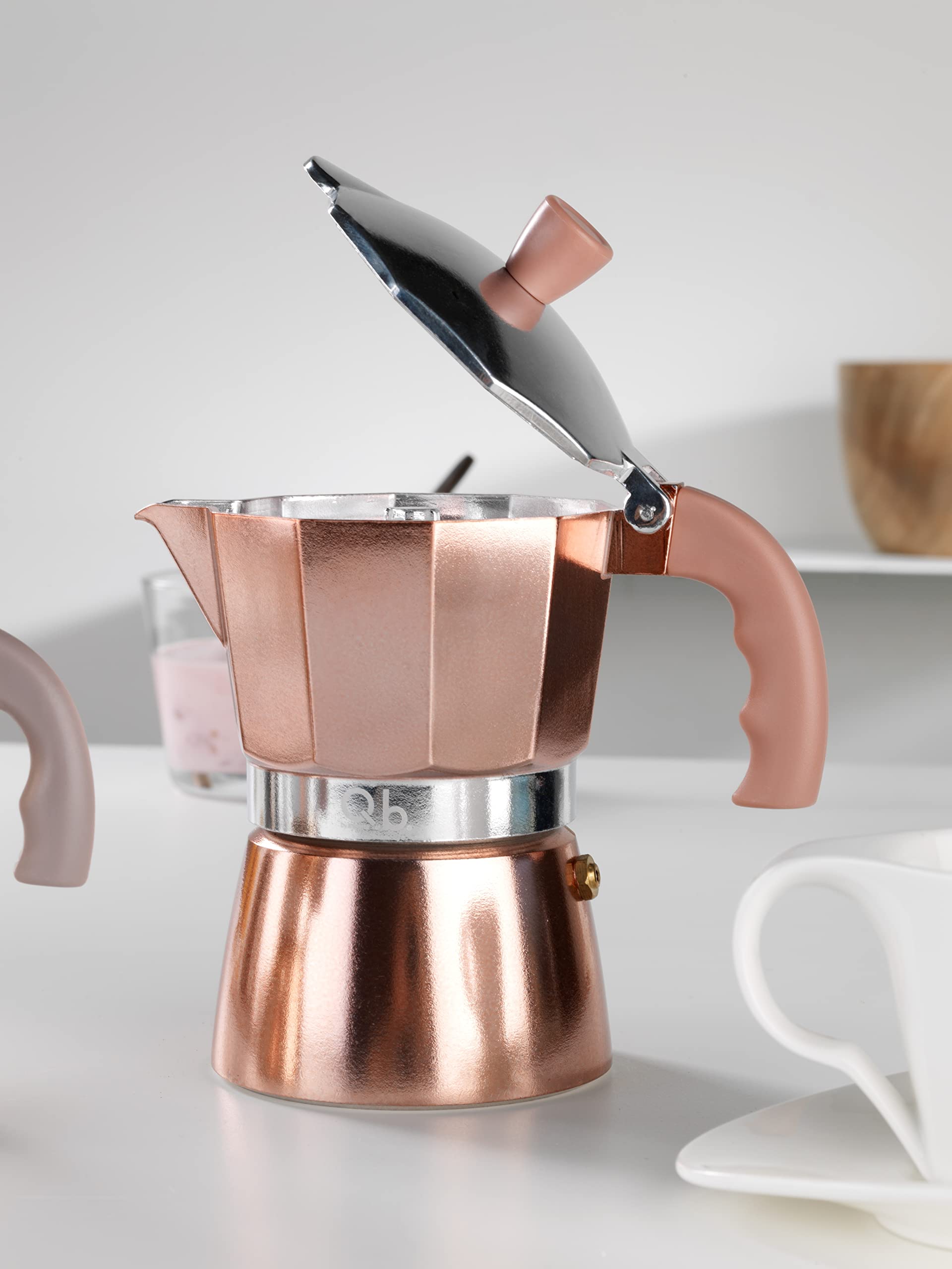 Caffettiera Mopita 1 Tazza Rose Gold - Alluminio, Per Piano Cottura (No Induzione) - Foto 7