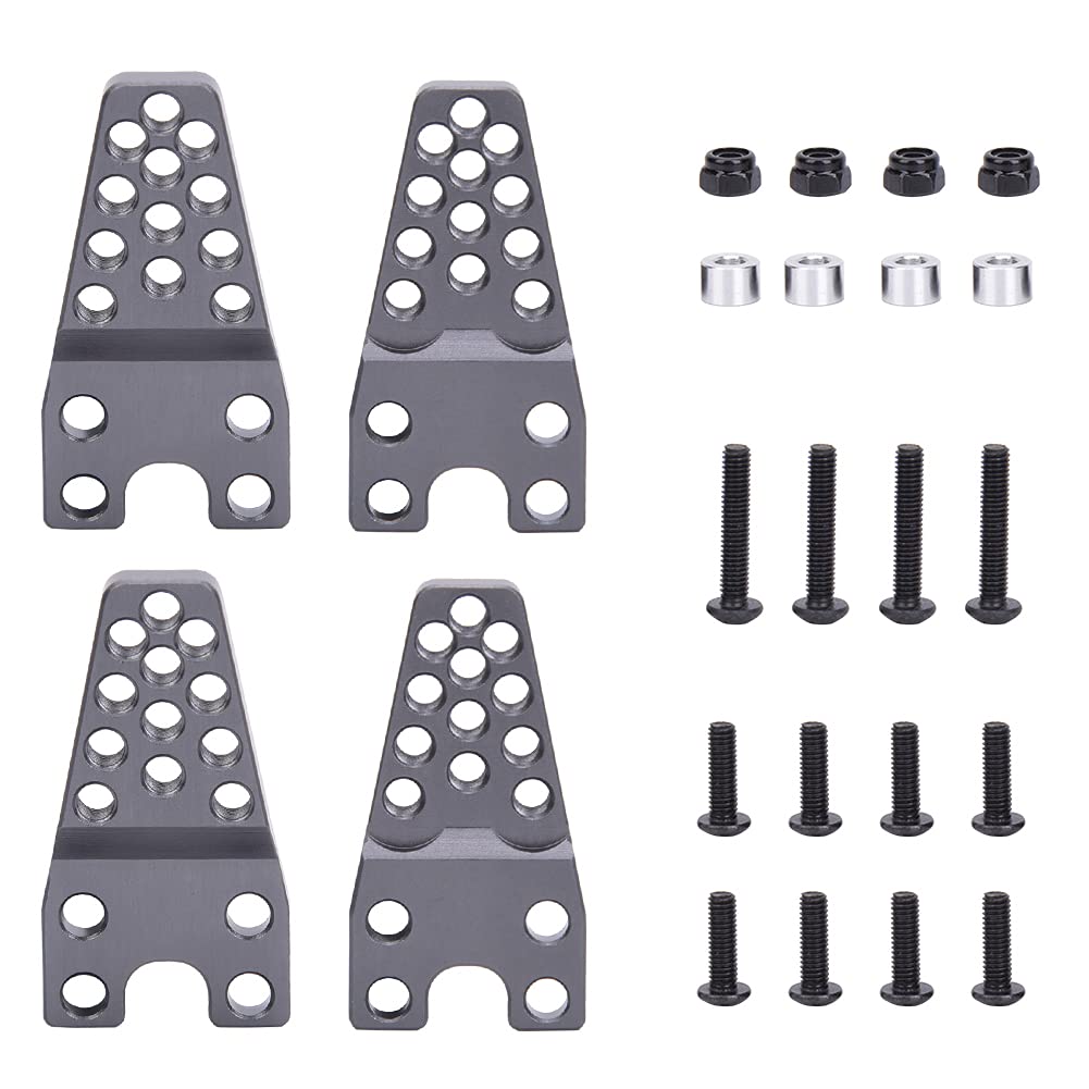 4pcs Set Plaque Montage Amortisseur Réglable 1/10 RC Crawler - Titane
