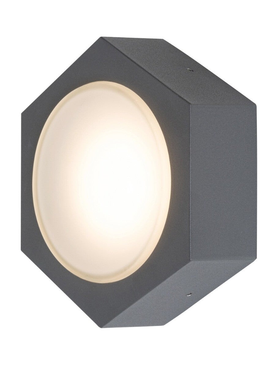 Kinkiet zewnętrzny Avola LED 9W Ciepła biel 680lm antracyt wym: 17x20x6,6 cm IP54 Rabalux