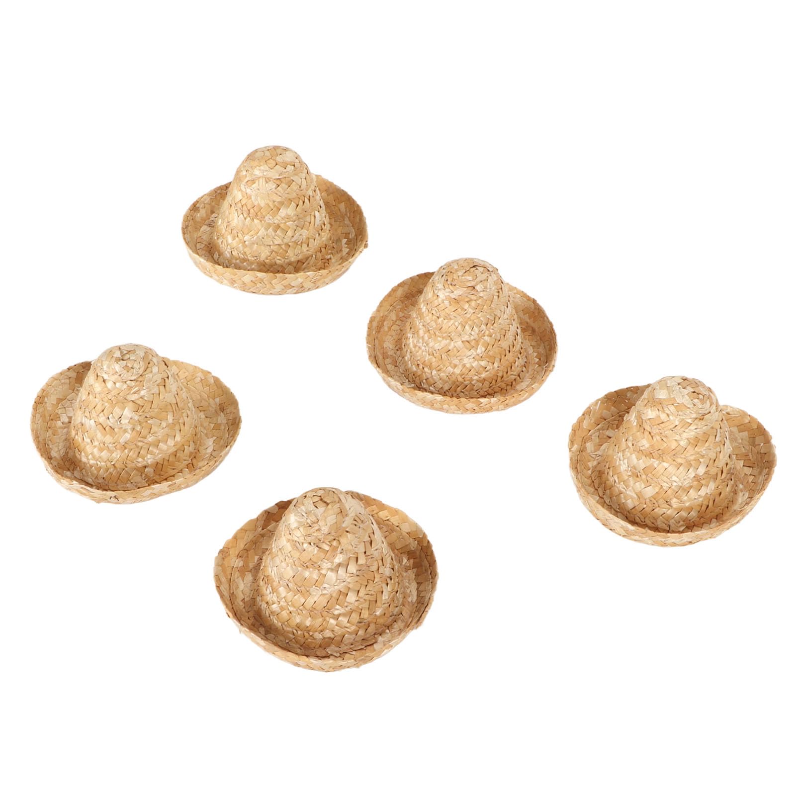 pezzi Mini cappelli di paglia Sombrero 3,7 pollici di diametro