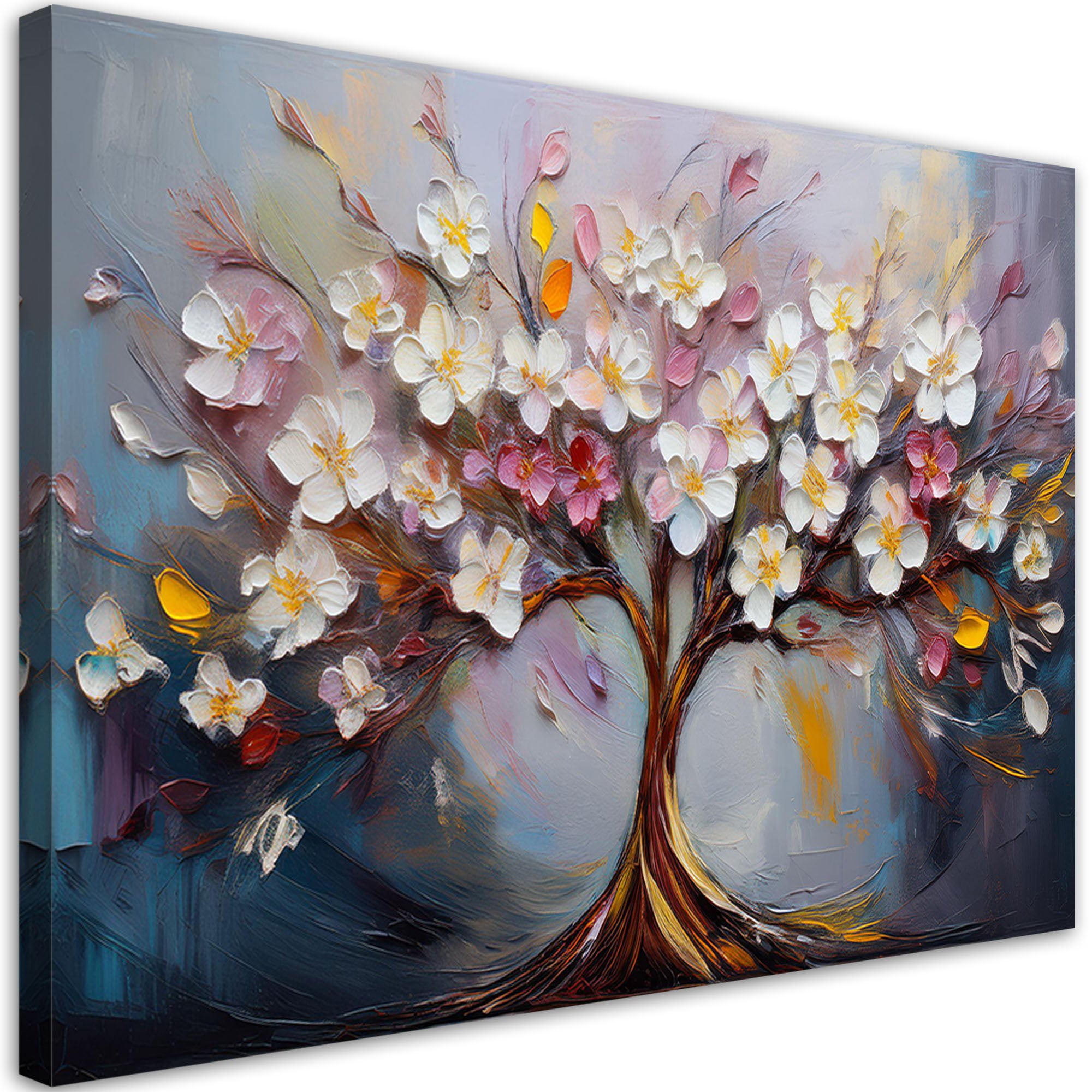 Tableau Déco Arbre De Vie - Impression Sur Toile 100x50cm, Cadre 2cm, Couleurs Vives (1 Pièce)