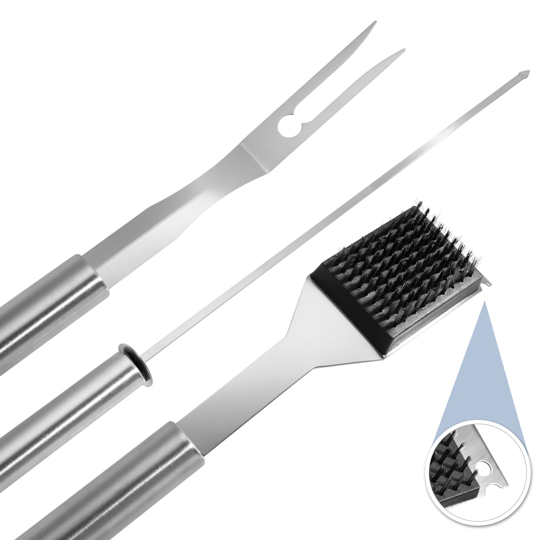 TECTAKE Conjunto de grelha em aço inoxidável - 8