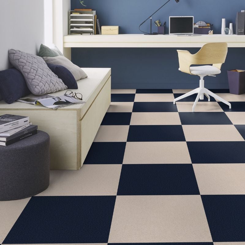 Arquiservi - Moqueta en loseta Báltica Azul Índigo 50x50 (5M2) | Antiestática, insonorizante y apta para oficinas y hogar - 6