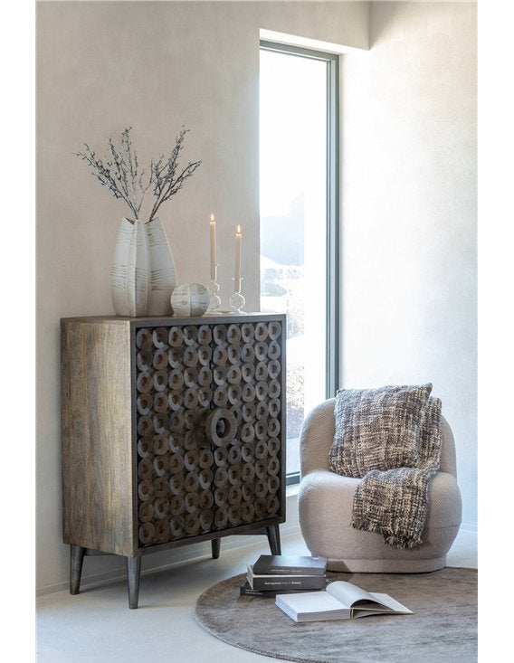 Décoration murale carte du monde en bois marron sculpté 100 x 100 x 3 cm Bois naturel marron chaleureux - 2