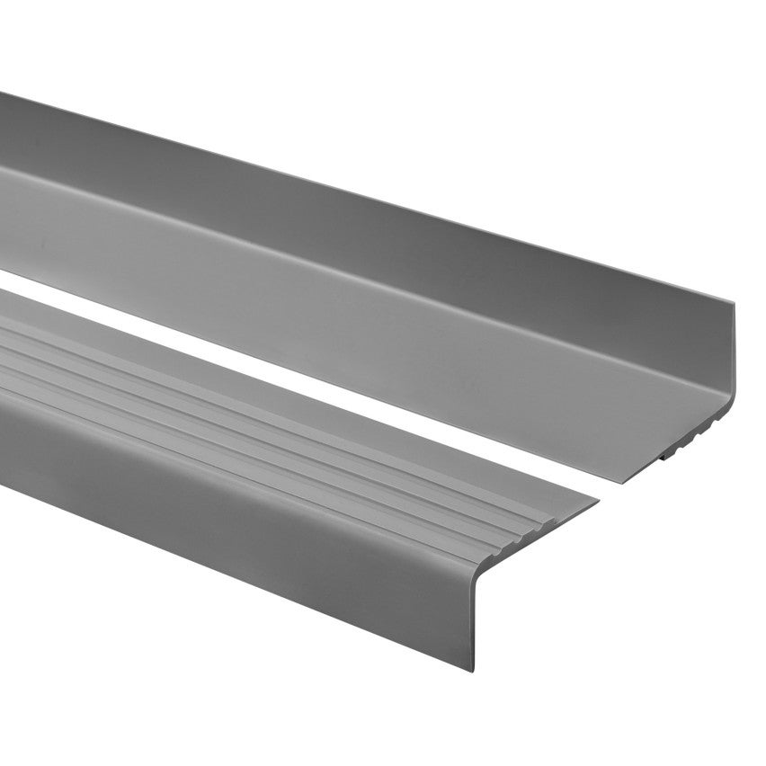 Profil schodowy 30x27 mm PVC na krawędzie stopni, antypoślizgowy - 150 cm, ciemnoszary