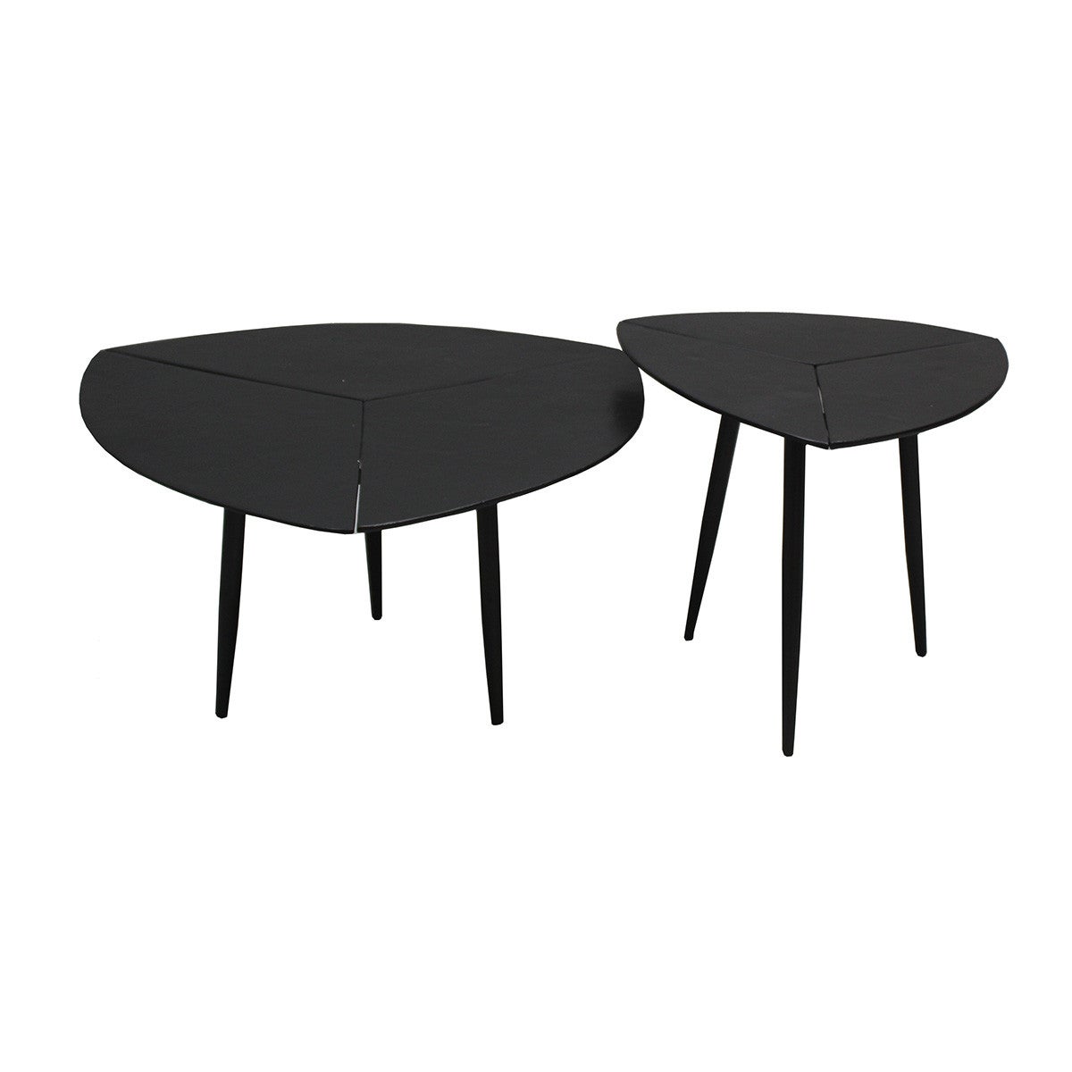 Ginger Lot De Tables Plateau Et Pieds En Acier Laqu Noir Mat Leroy Merlin