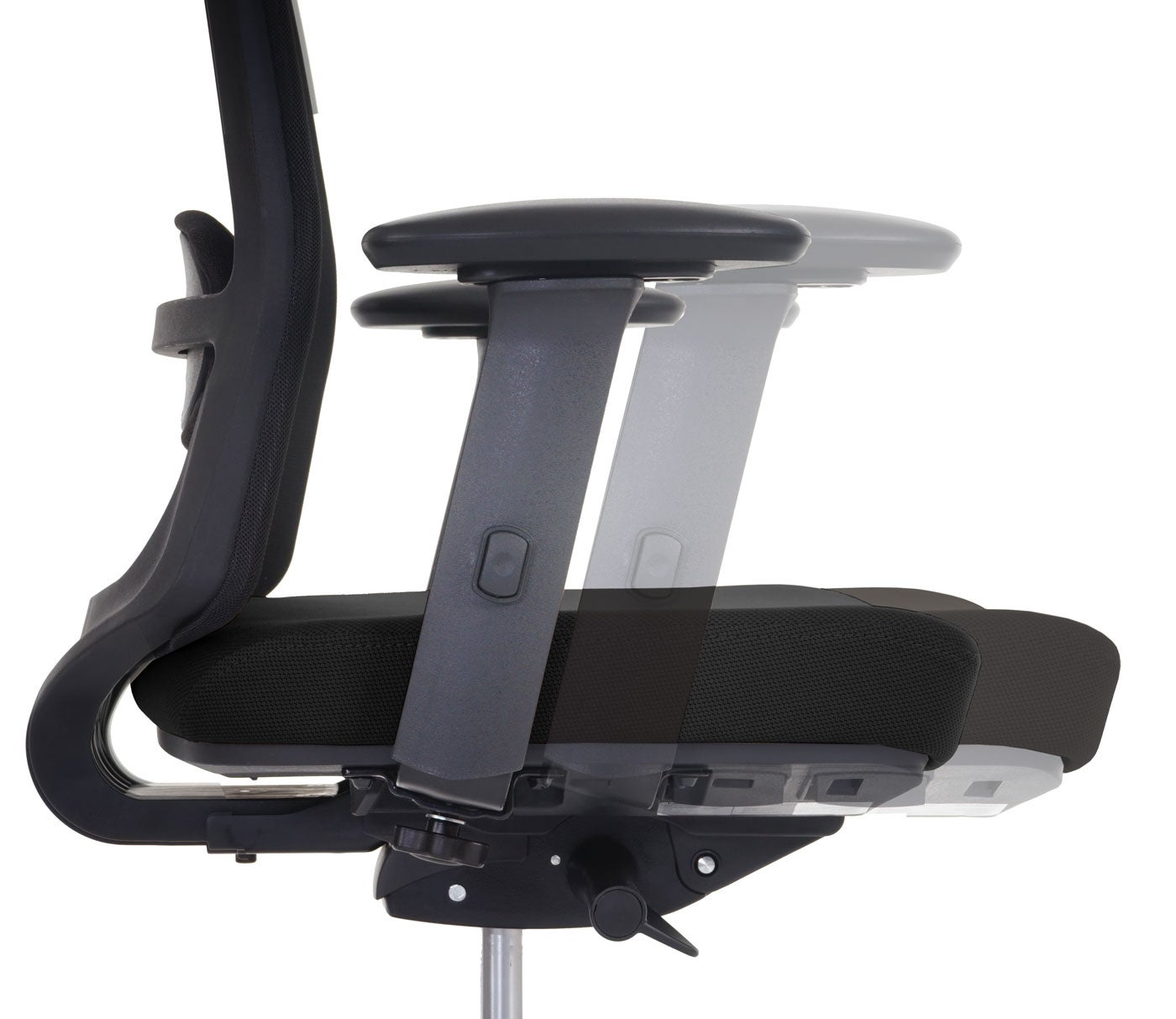 Chaise de bureau MERRYFAIR Forte, fauteuil de bureau, chaise pitovante ~ noir avec appui-tête - 7