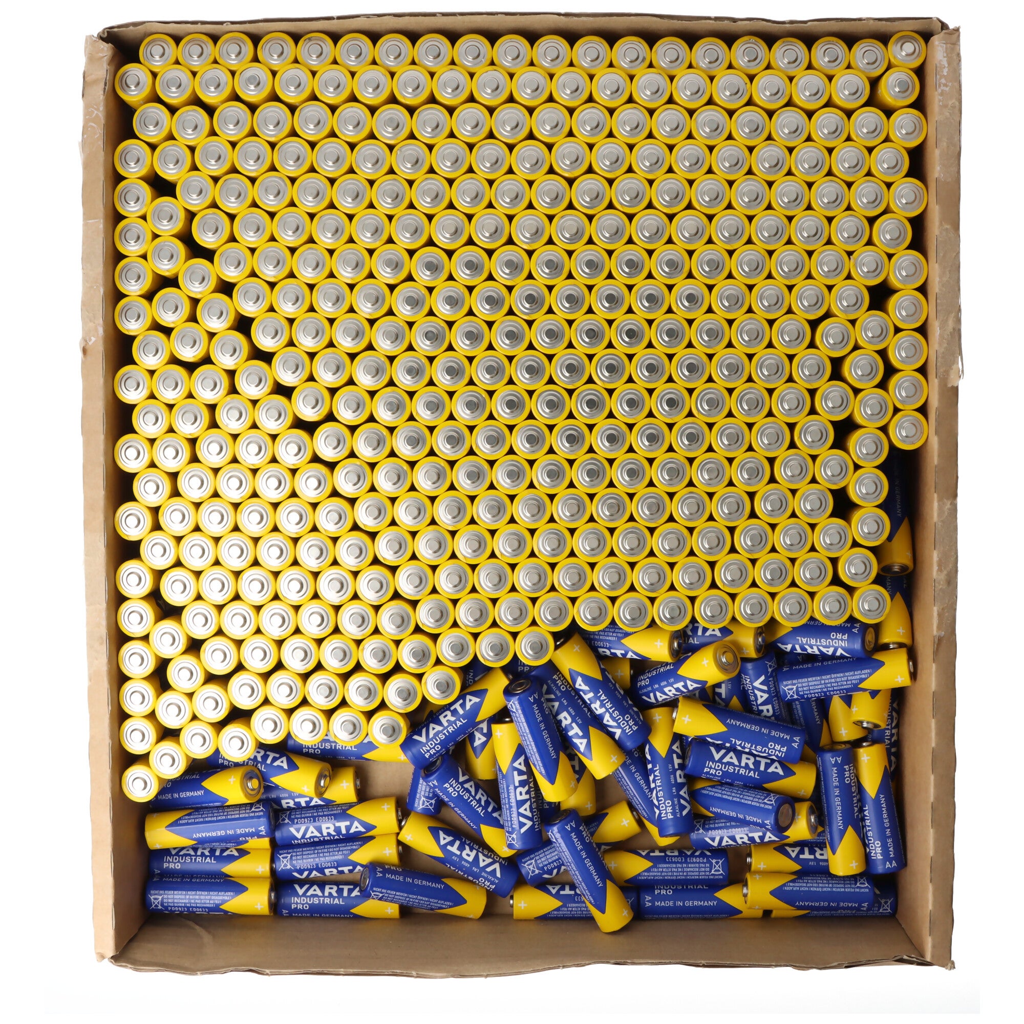 Pack de 500 piles alcalines Varta, Mignon, AA, LR06, 1,5V Industriel ...