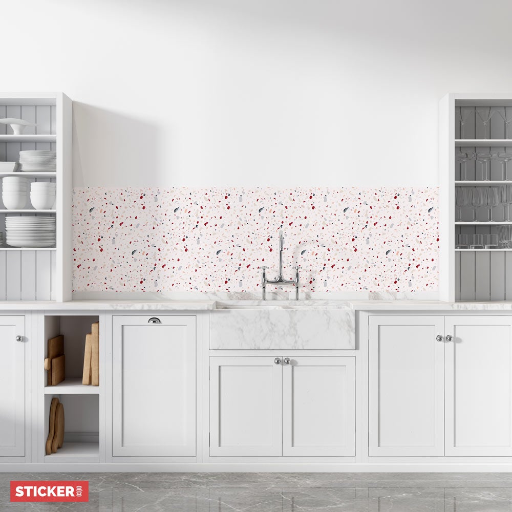 Crédence Adhésive Terrazzo Rubis - 100 x 40 cm - 3