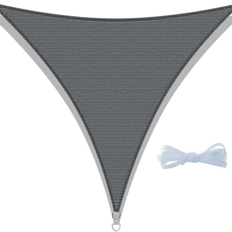 Żagiel przeciwsłoneczny 3x3x3m, oddychająca tkanina, ochrona UV, na taras, balkon, do ogrodu, na zewnątrz, szary